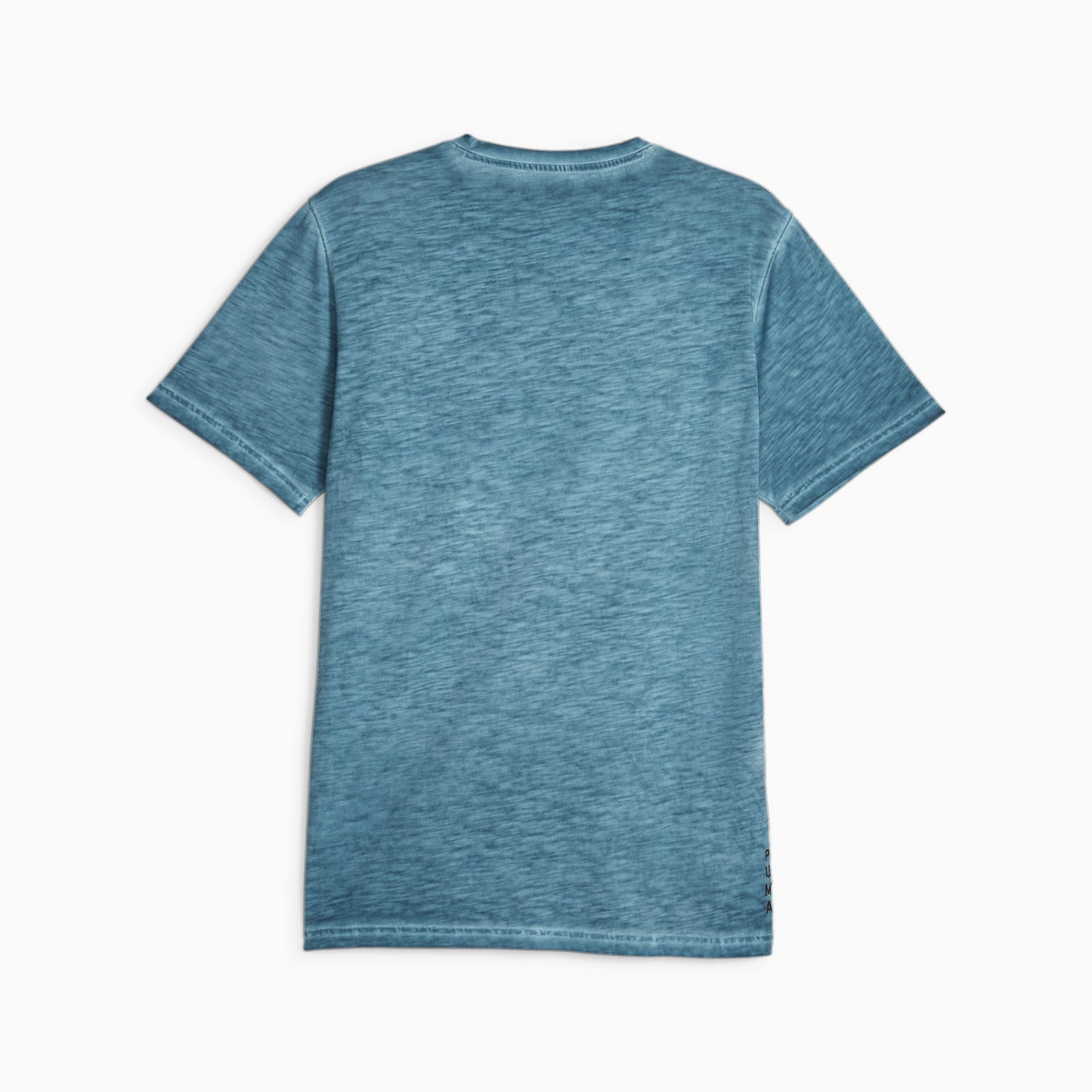 PUMA Studio Foundation Wash Trainings-T-Shirt Herren, Blau, Größe: M, Kleidung
