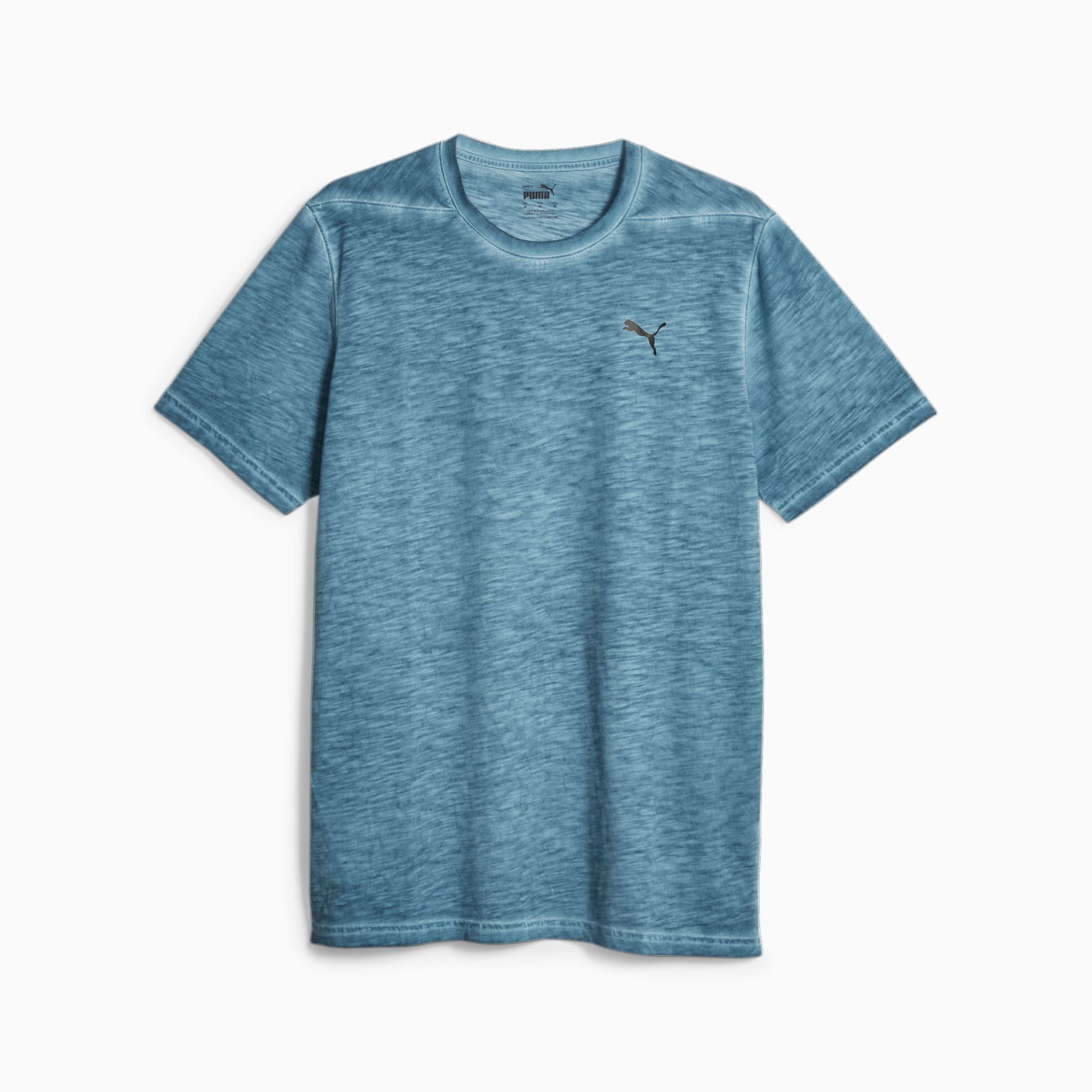 PUMA Studio Foundation Wash Trainings-T-Shirt Herren, Blau, Größe: XS, Kleidung