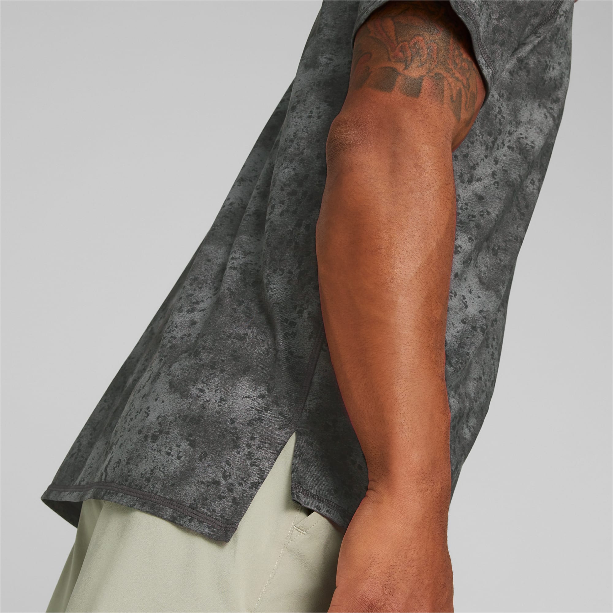 PUMA Studio Yogini Lite Bedrukt Trainings-T-shirt Voor Heren, Zwart