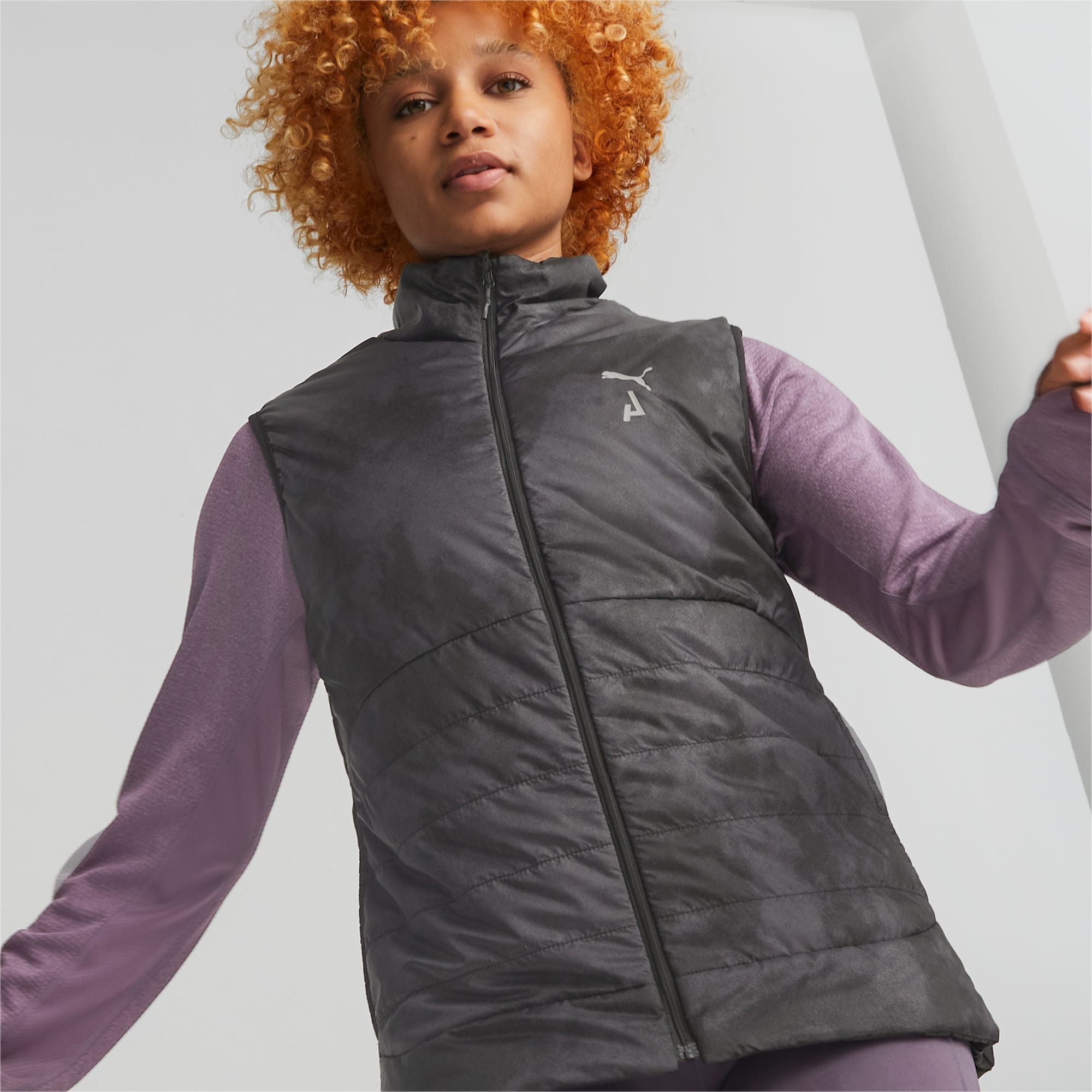 PUMA Seasons Reversible Primaloft Hiking Vest Women Women's Jacket, Black, Size S, Clothing