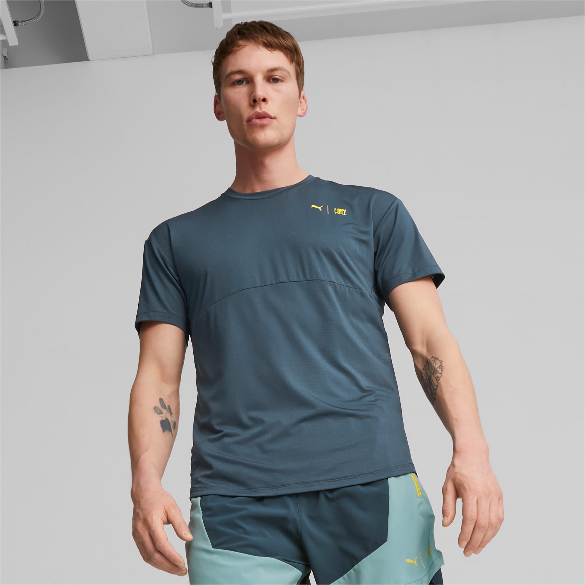 PUMA X First Mile Commercial Hardloop-T-shirt Voor Heren, Dark Night