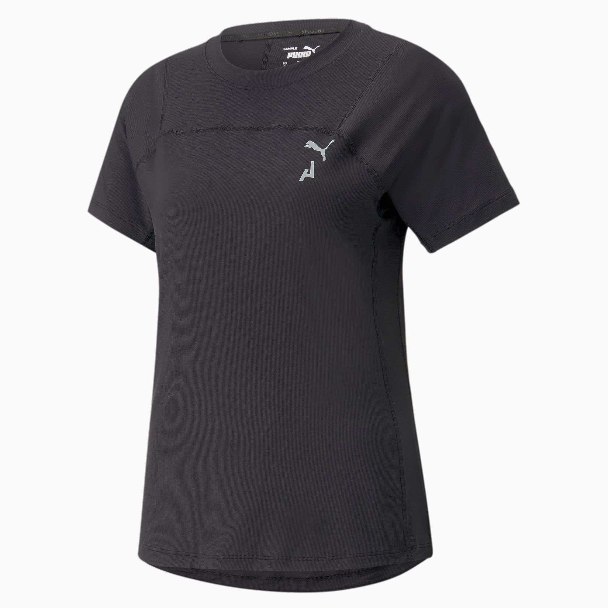 PUMA T-Shirt De Running Trail SEASONS Pour Femme, Noir