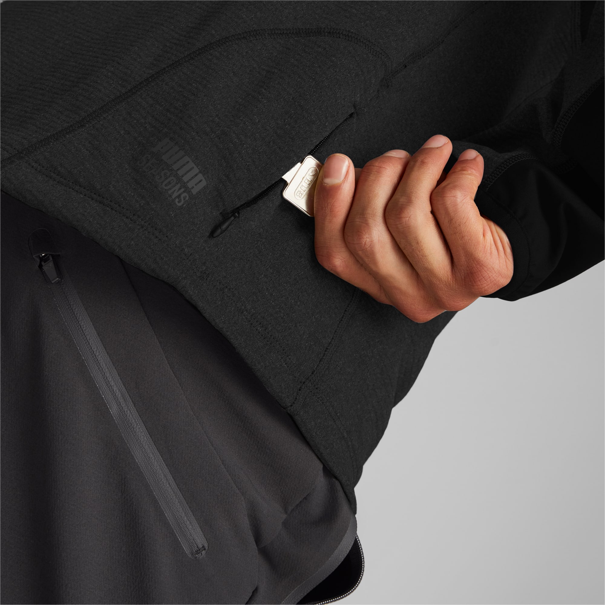 PUMA SEASONS RainCELL Trailrunning-Pullover Für Herren, Schwarz, Größe: XL, Kleidung