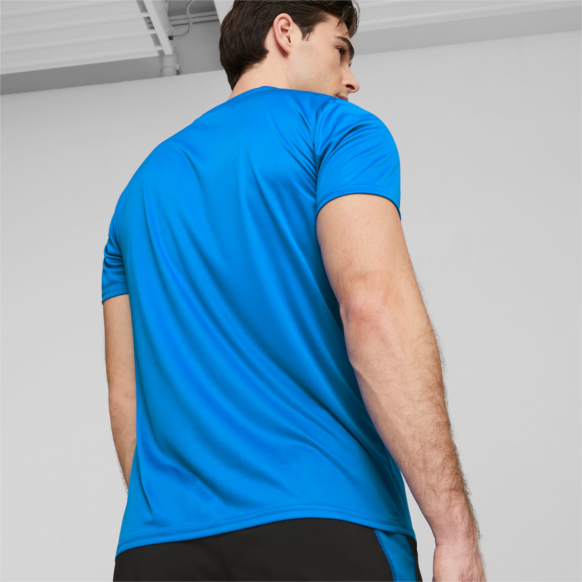PUMA FIT Trainings-T-Shirt Herren, Blau, Größe: S, Kleidung
