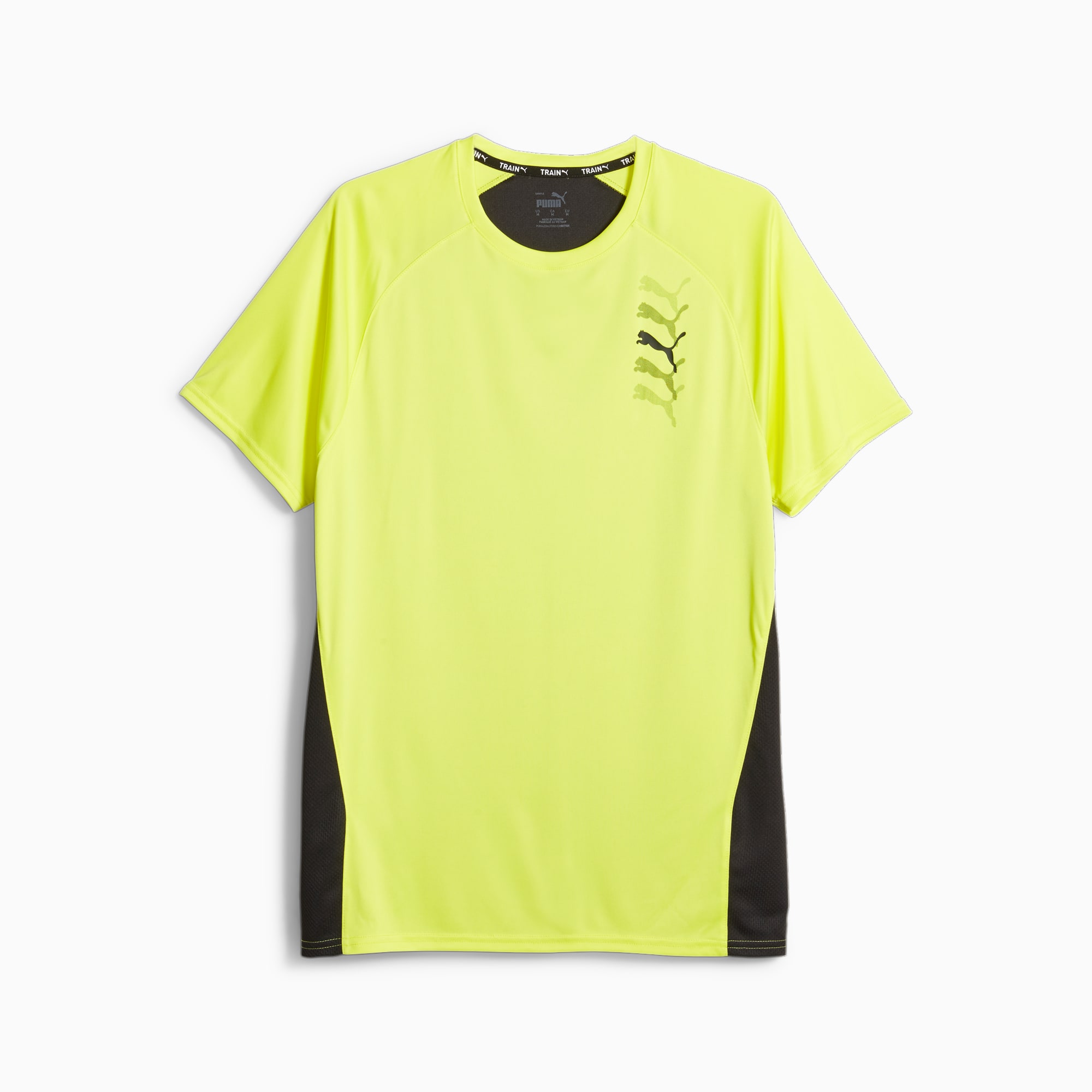 PUMA Camiseta Gráfica De Training Con Logotipo Fit Para Hombre, Amarillo/Negro