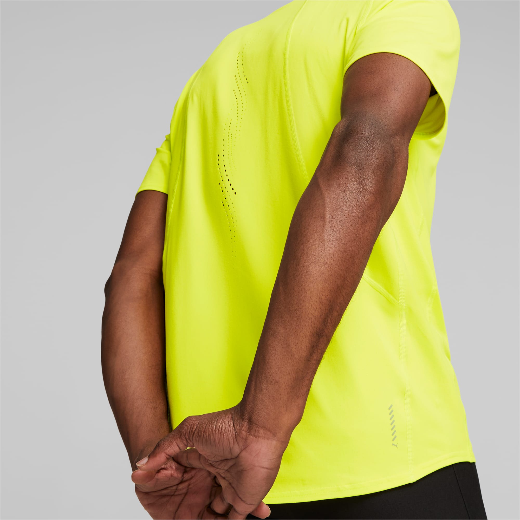 PUMA Cloudspun Kurzärmliges Lauf-T-Shirt Herren, Gelb, Größe: XS, Kleidung