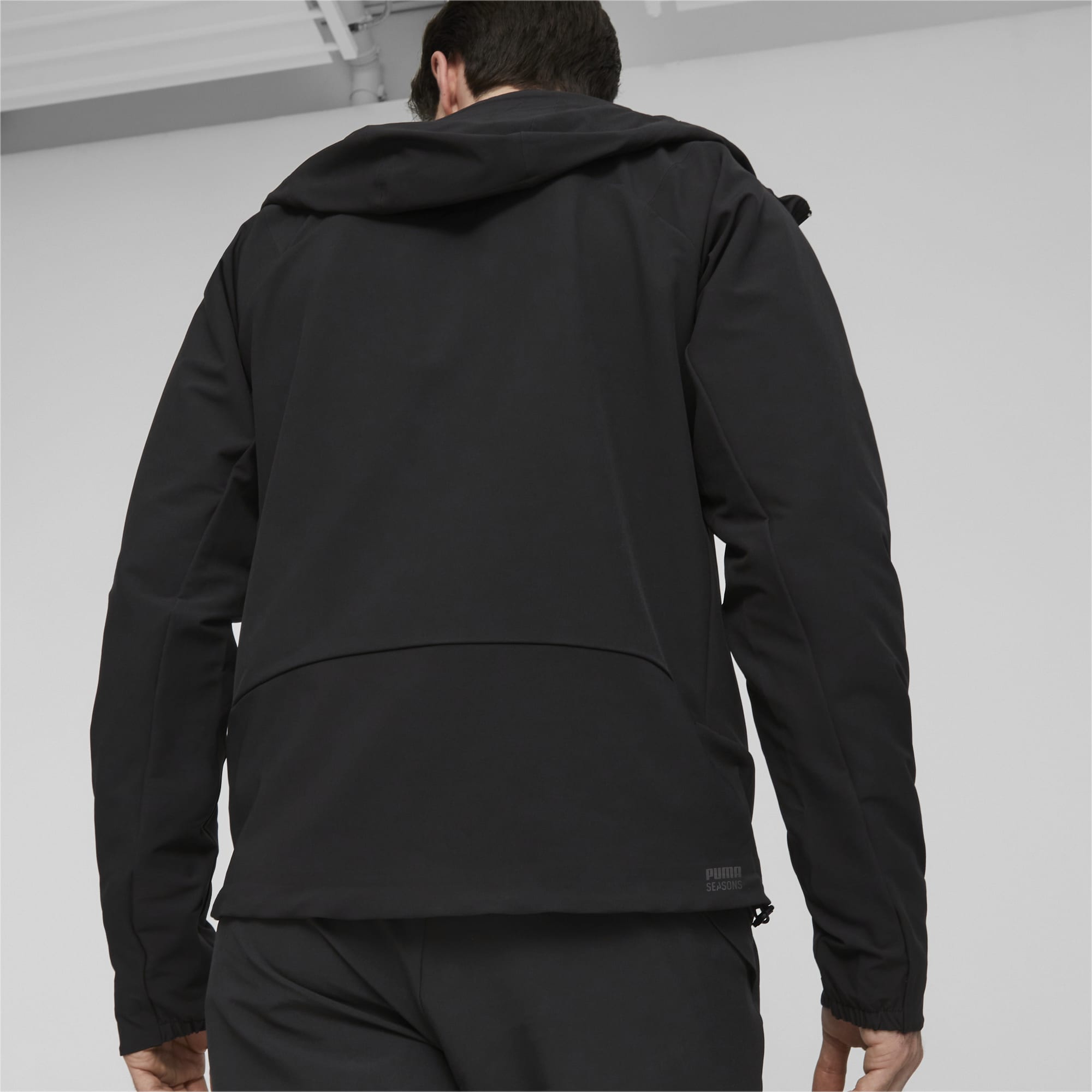 PUMA Seasons Men's Softshell Running Jacket, Black, Size XS, Clothing