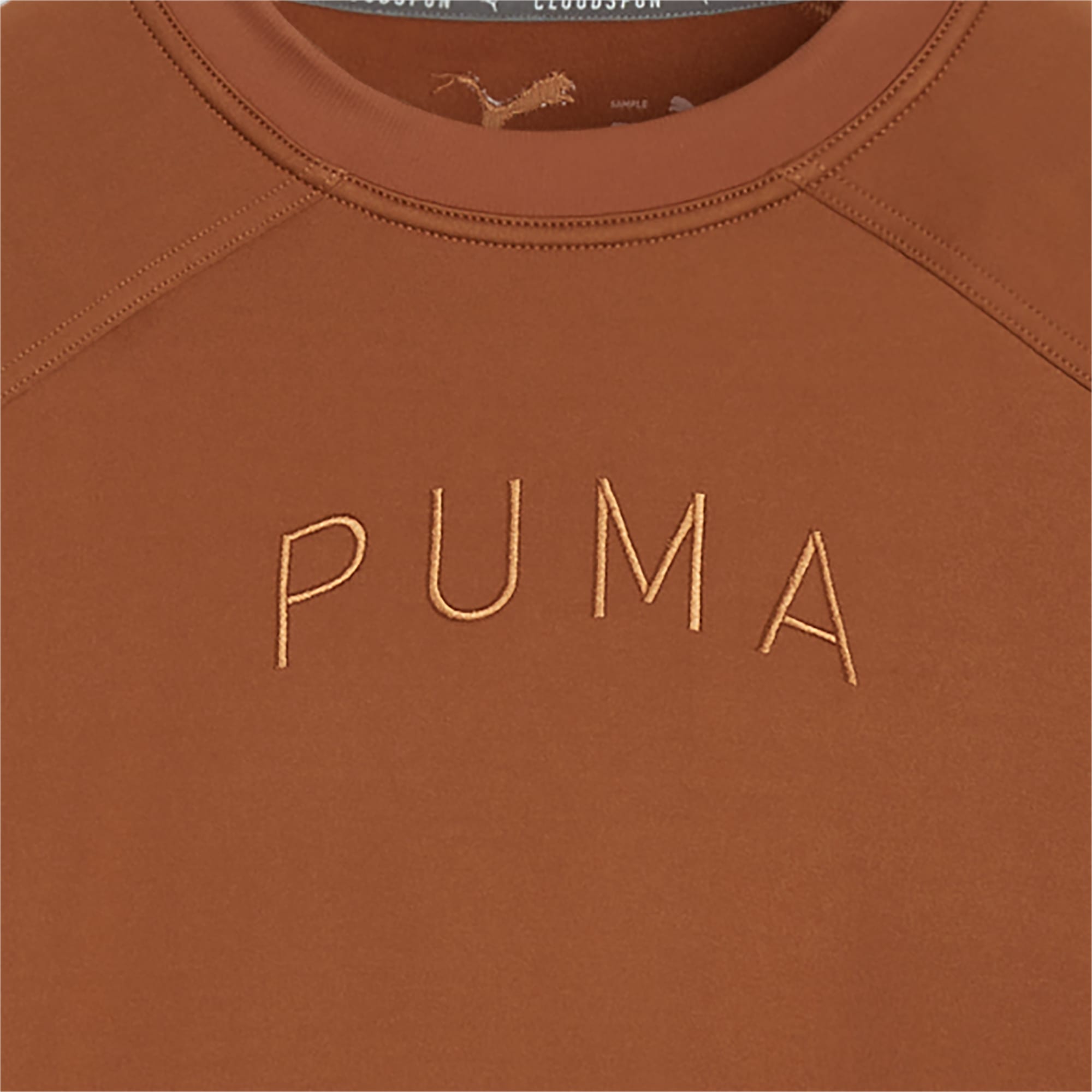 PUMA CLOUDSPUN CREW TRAININGSTOP voor Dames, Teak