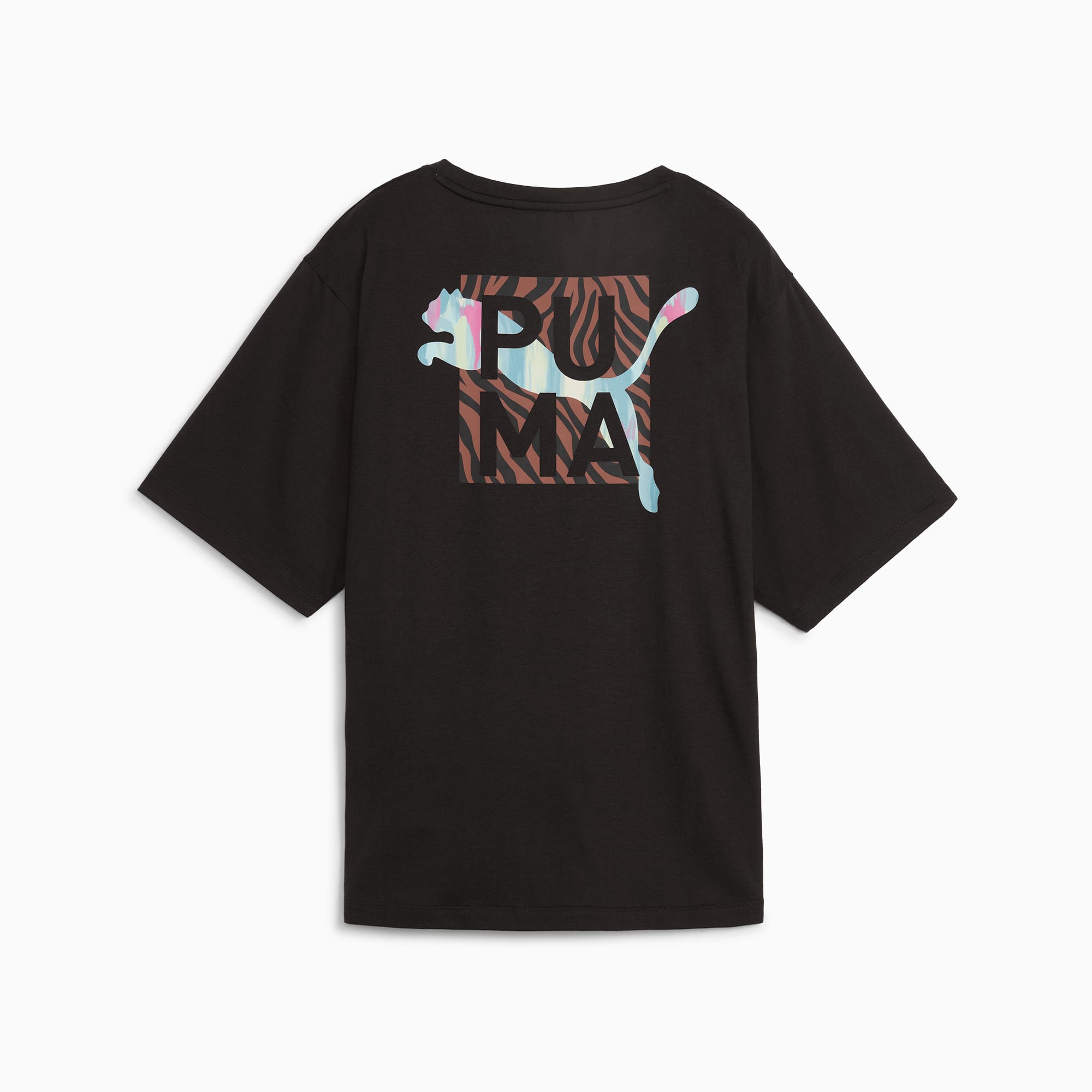 PUMA ANIMAL REMIX BOYFRIEND trainingsshirt voor Dames, Zwart