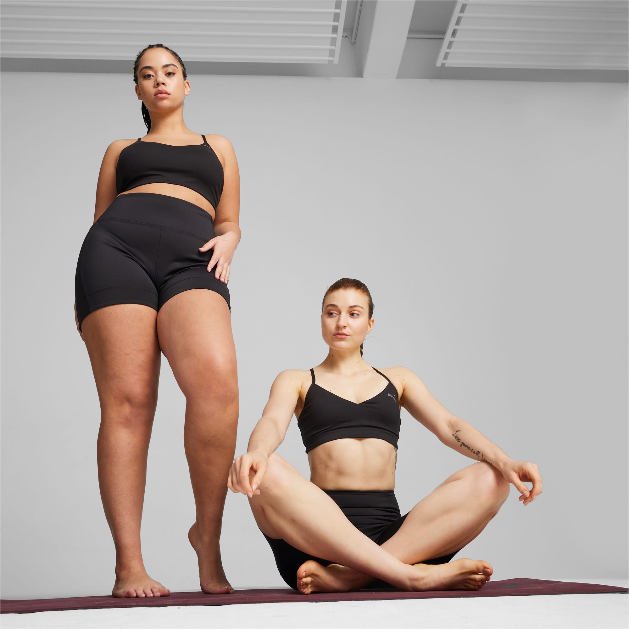 Women's PUMA Move Yogini Studio Training Bra, Black, Size XS, Clothing