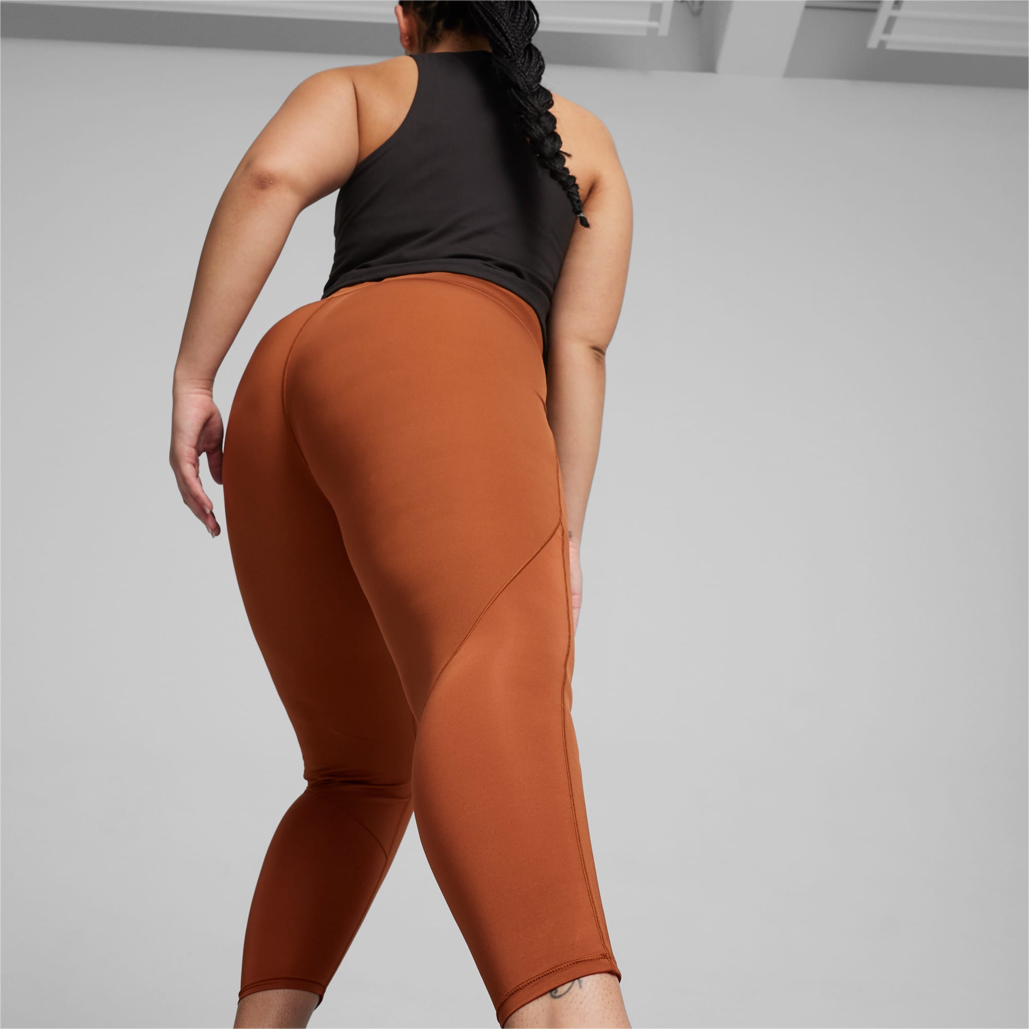 PUMA Studio Ultrabare Women's Tights, Teak, Size XS, Clothing
