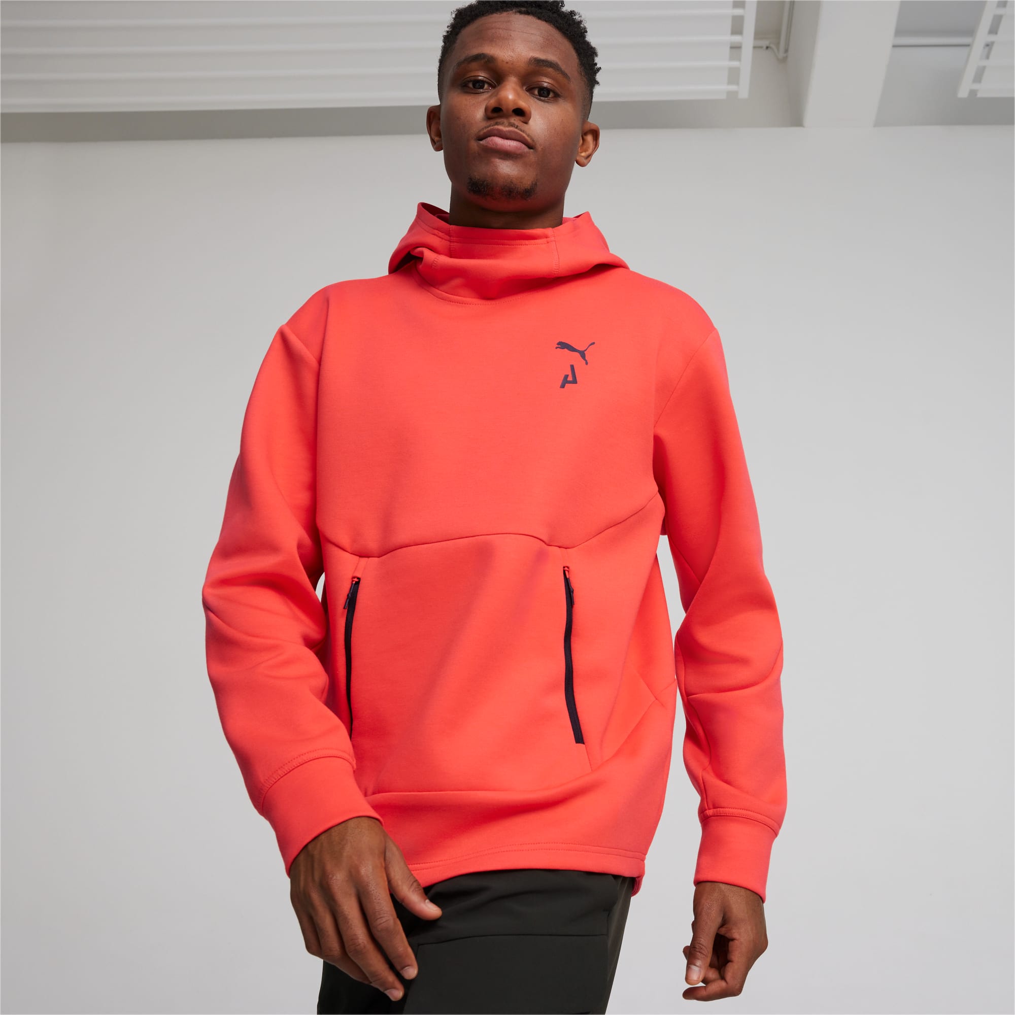 PUMA Seasons Men's Hoodie, Active Red, Size XS, Clothing