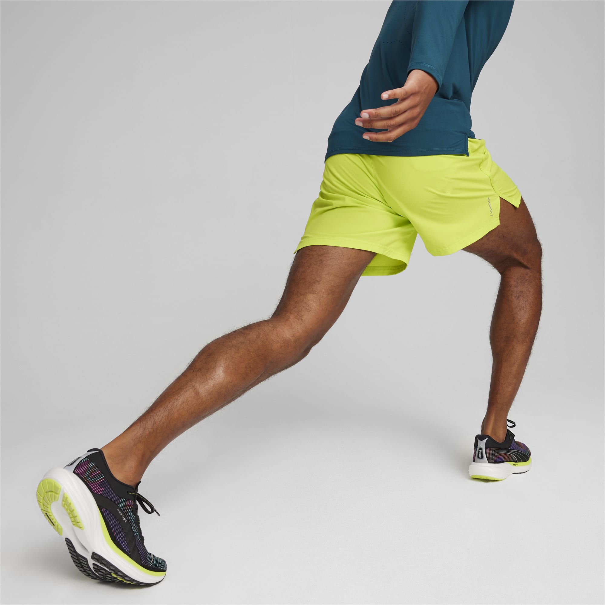 PUMA Run Velocity Ultraweave 5 Men's Running Shorts, Lime Pow, Size XS, Clothing