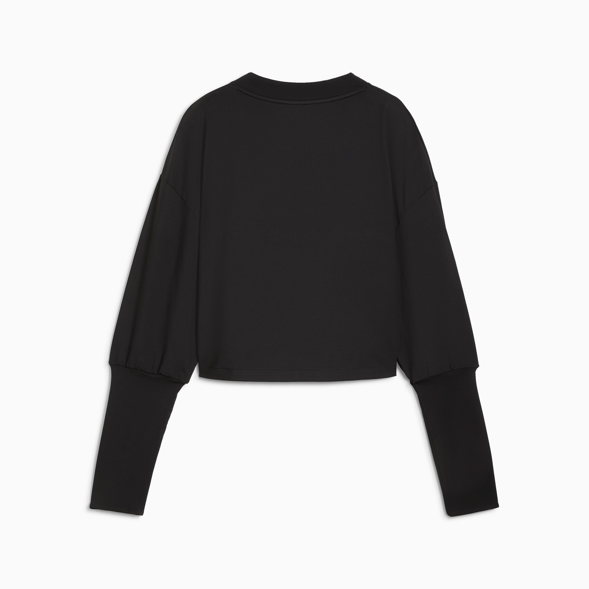 PUMA STUDIO CLOUDSPUN top met ronde hals voor Dames, Zwart