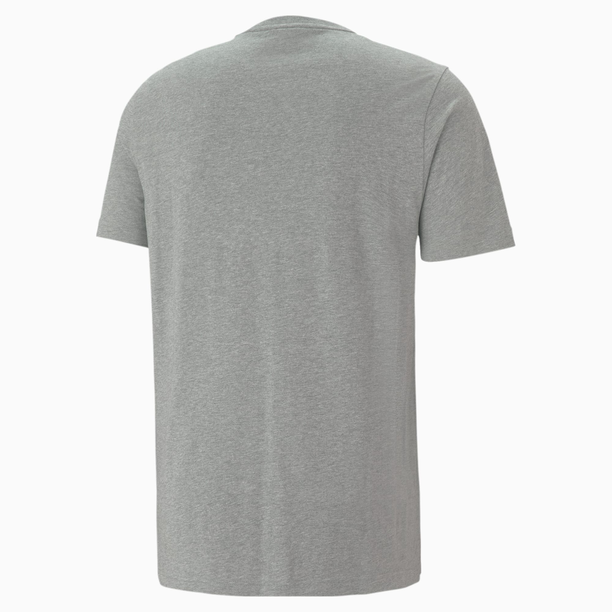 PUMA Classics Logo T-Shirt Herren, Mit Heide, Grau, Größe: L, Kleidung