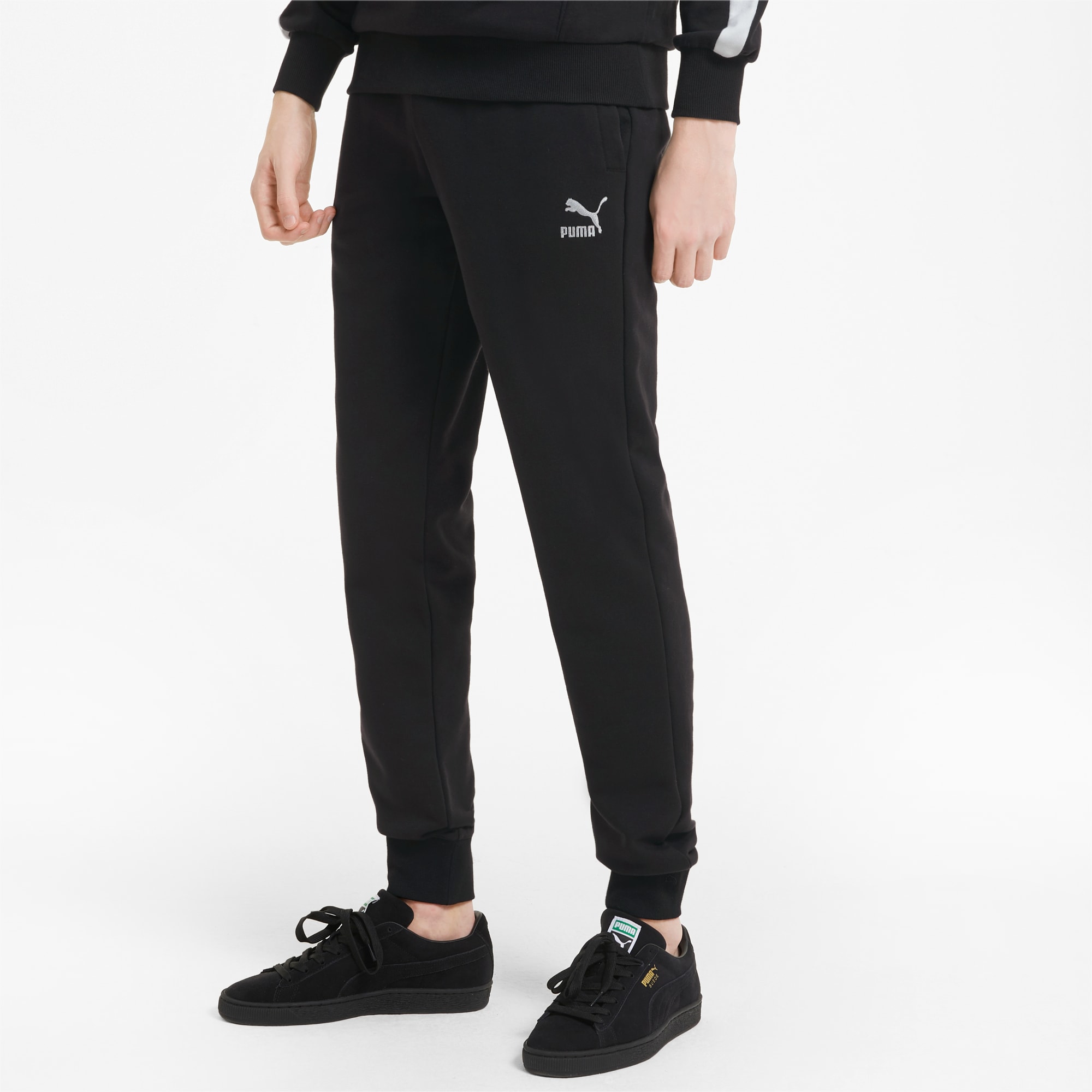 PUMA Classics Cuffed Men's Sweatpants, Black, Size XS, Clothing