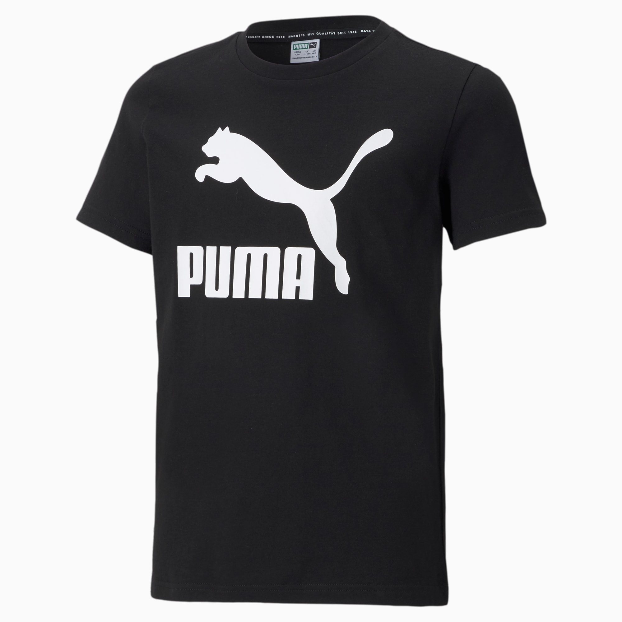 PUMA T-Shirt Classics B enfant et adolescent, Noir, Taille 110, Vêtements