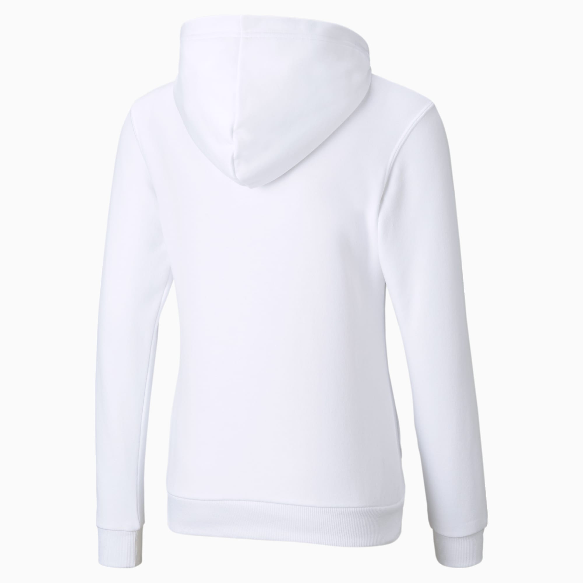 PUMA Classics Logo Youth Hoodie, White/Foil, Size 104, Clothing