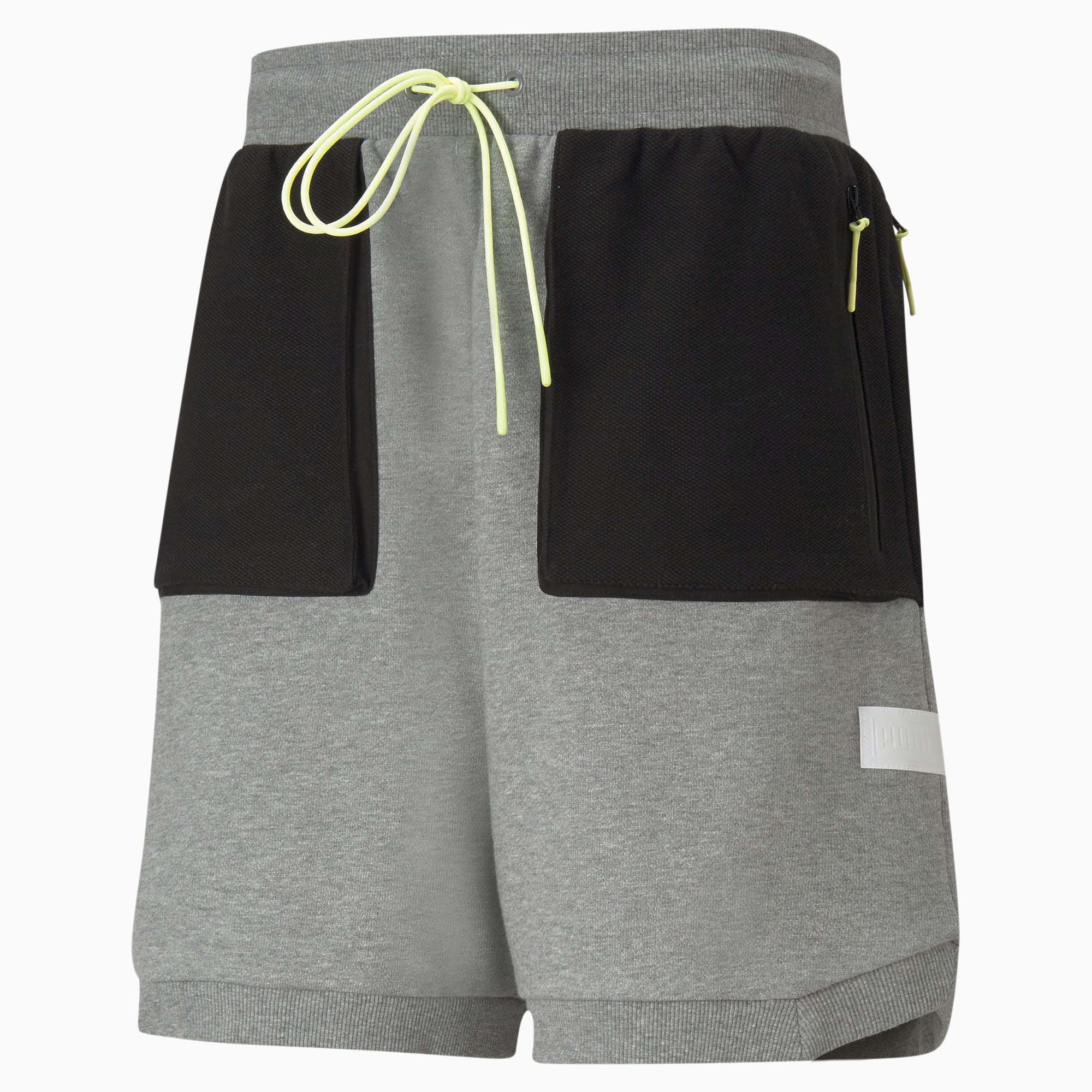 PUMA Short de basket Standby homme, Gris/Bruyère, Taille 3XL, Vêtements