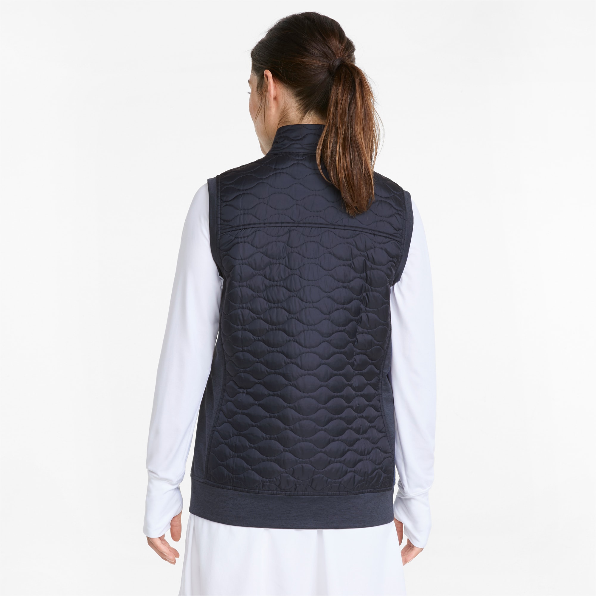 PUMA Cloudspun Wrmlbl Women's Golf Vest Women's Jacket, Dark Blue, Size XXL, Clothing
