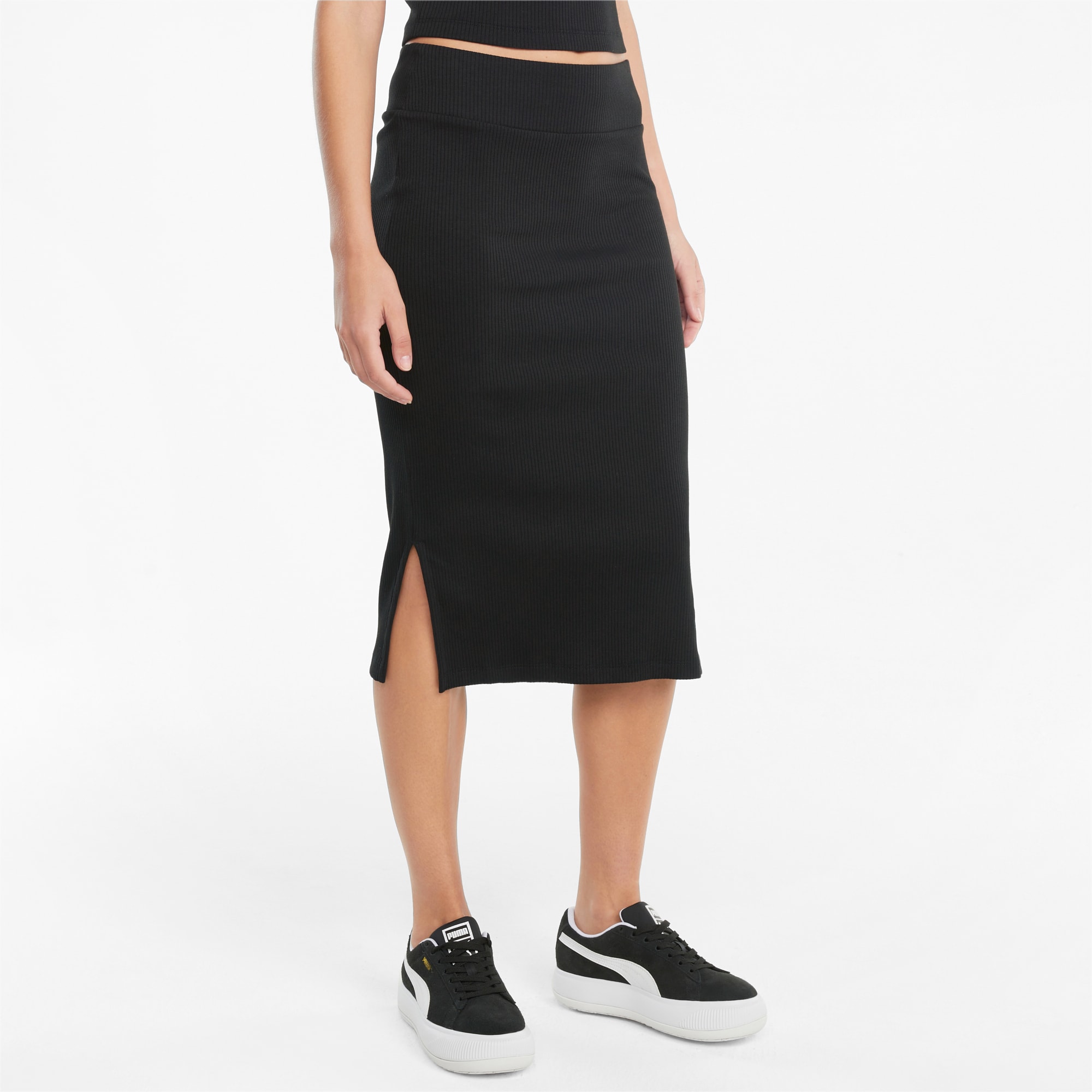 Classics Ribbed Women's Midi Skirt