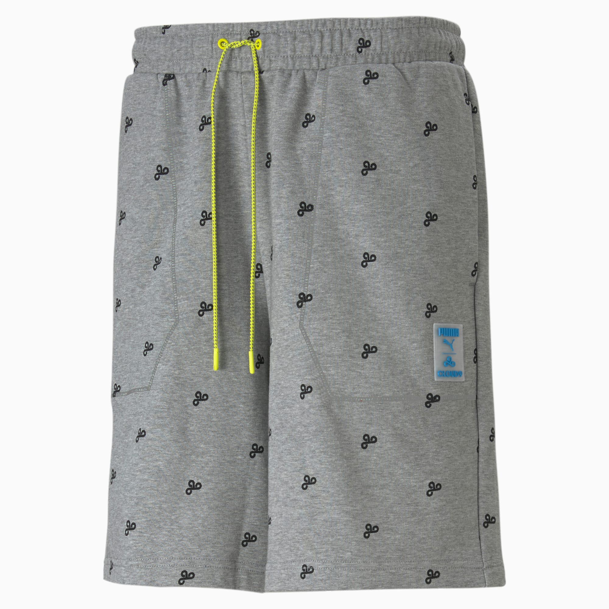 Short d'e-sport imprimé PUMA x CLOUD9 Zoned In homme, Gris/AOP, Taille M, Vêtements