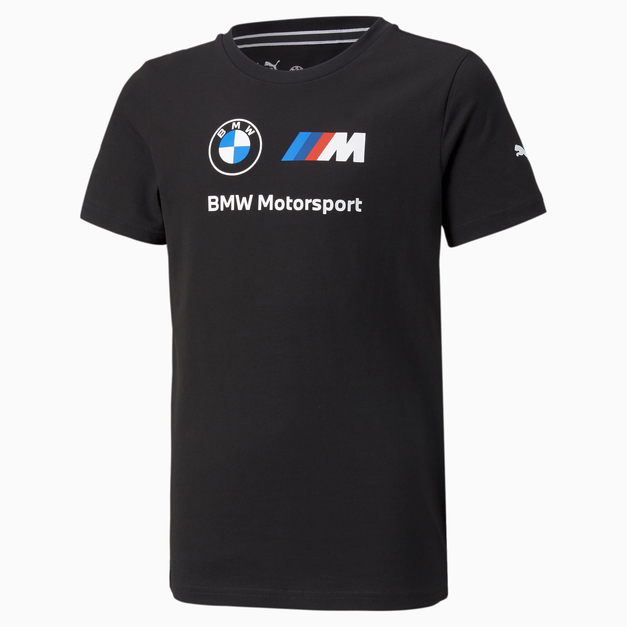 BMW M Motorsport Essentials logo-T-shirt, Zwart, Maat 164 | PUMA