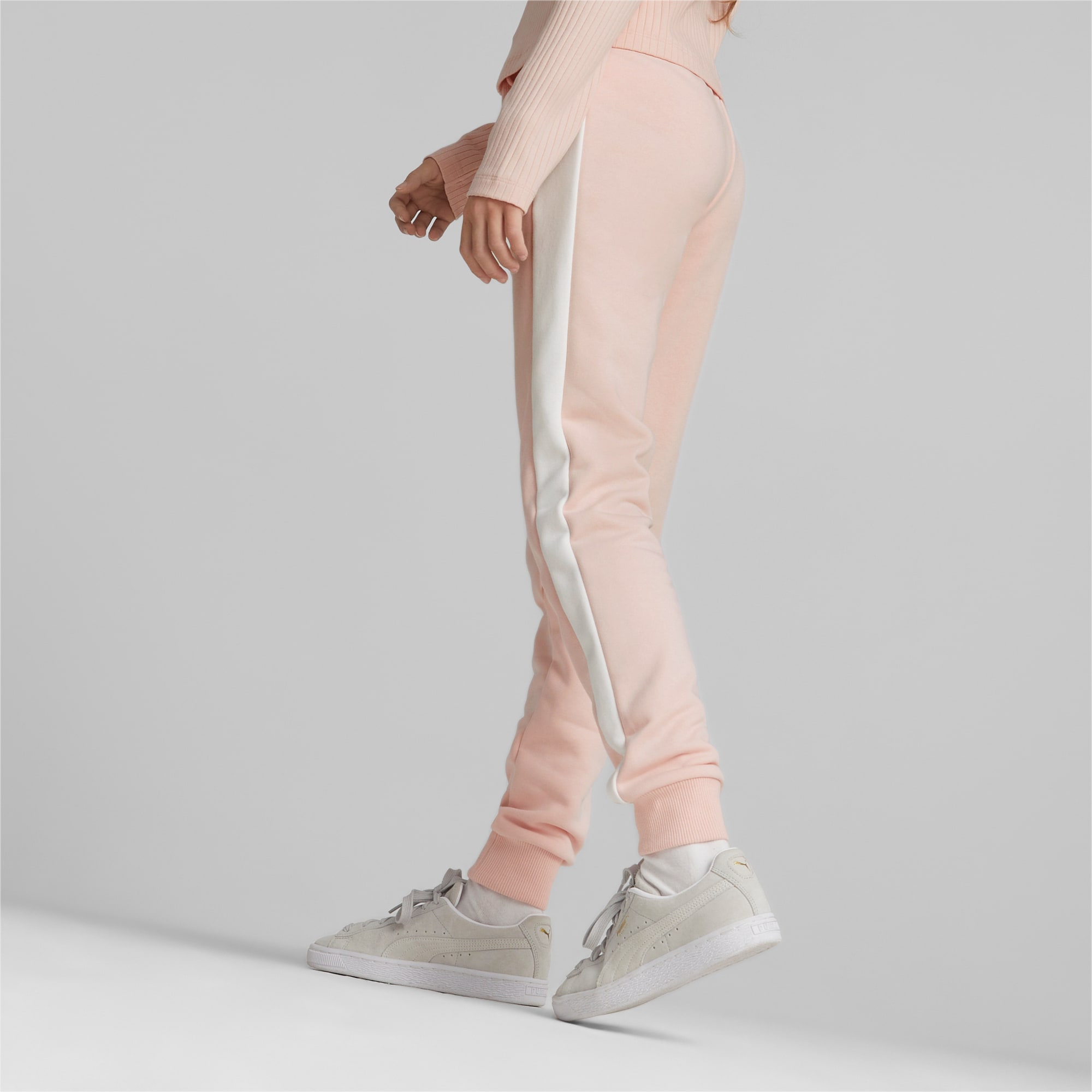 PUMA Classics T7 Youth Track Pants, Rose Dust, Size 104, Clothing