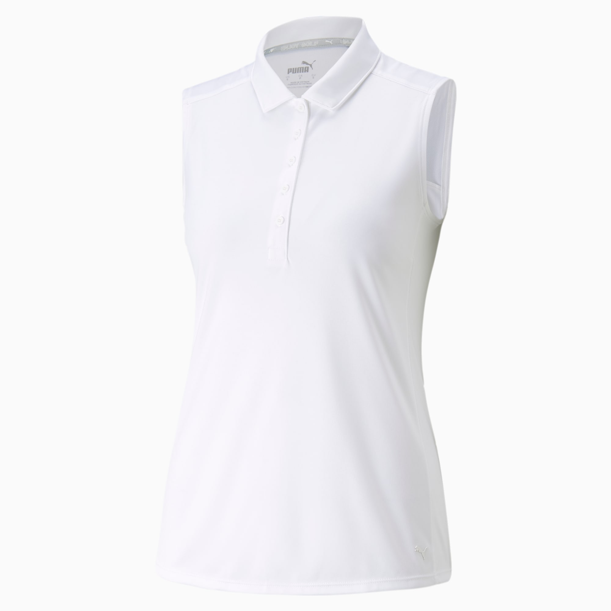 PUMA Gamer Golfpoloshirt Zonder Mouwen Voor Dames, Wit
