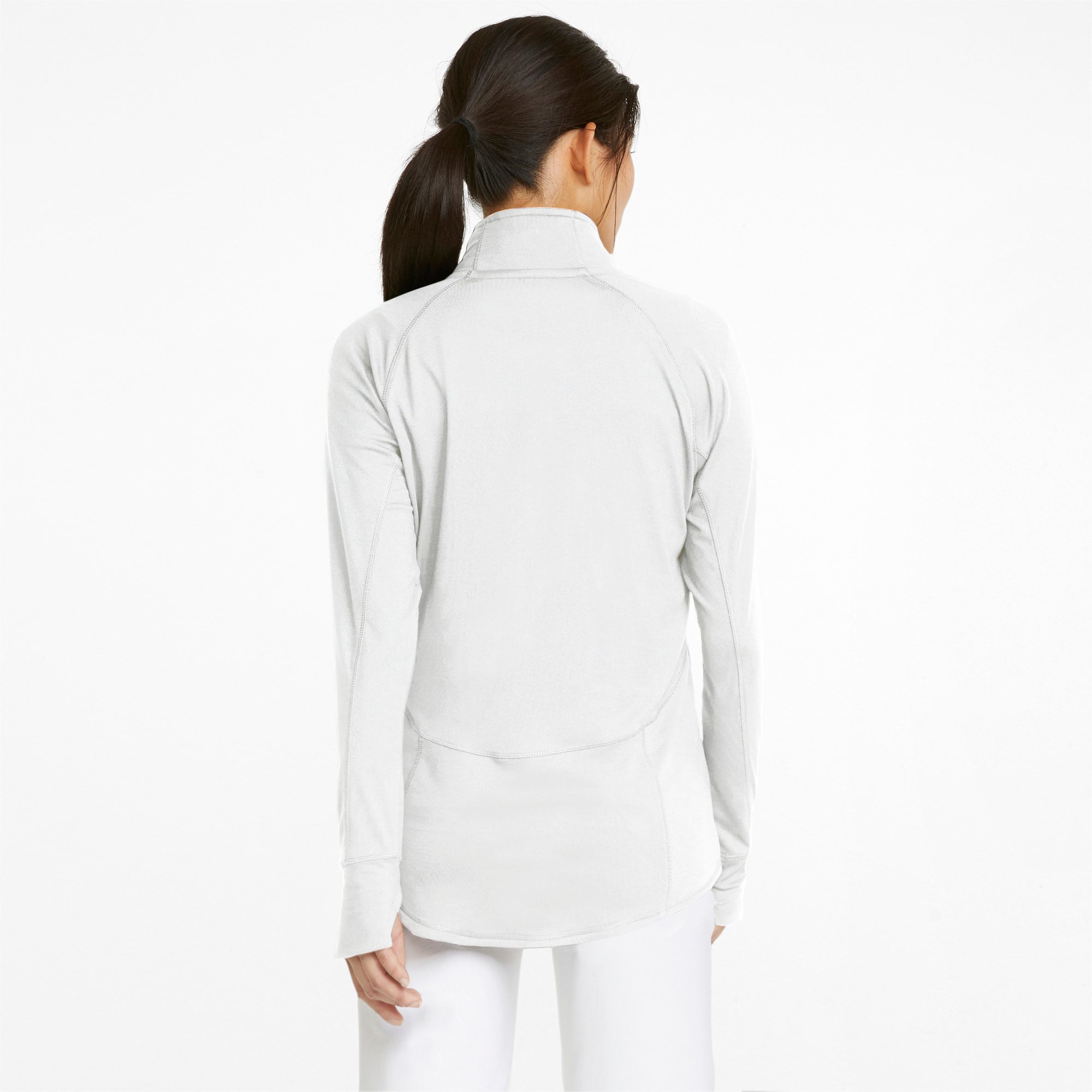 PUMA Gamer Damen Golf Pullover Damen Mit Viertellangem Reißverschluss, Weiß, Größe: XS, Kleidung