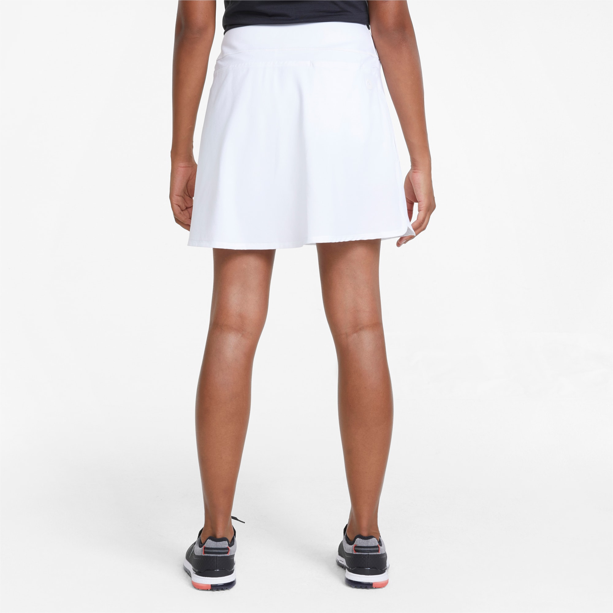 PUMA PWRSHAPE Solid Damen Golf Rock, Weiß, Größe: XS, Kleidung