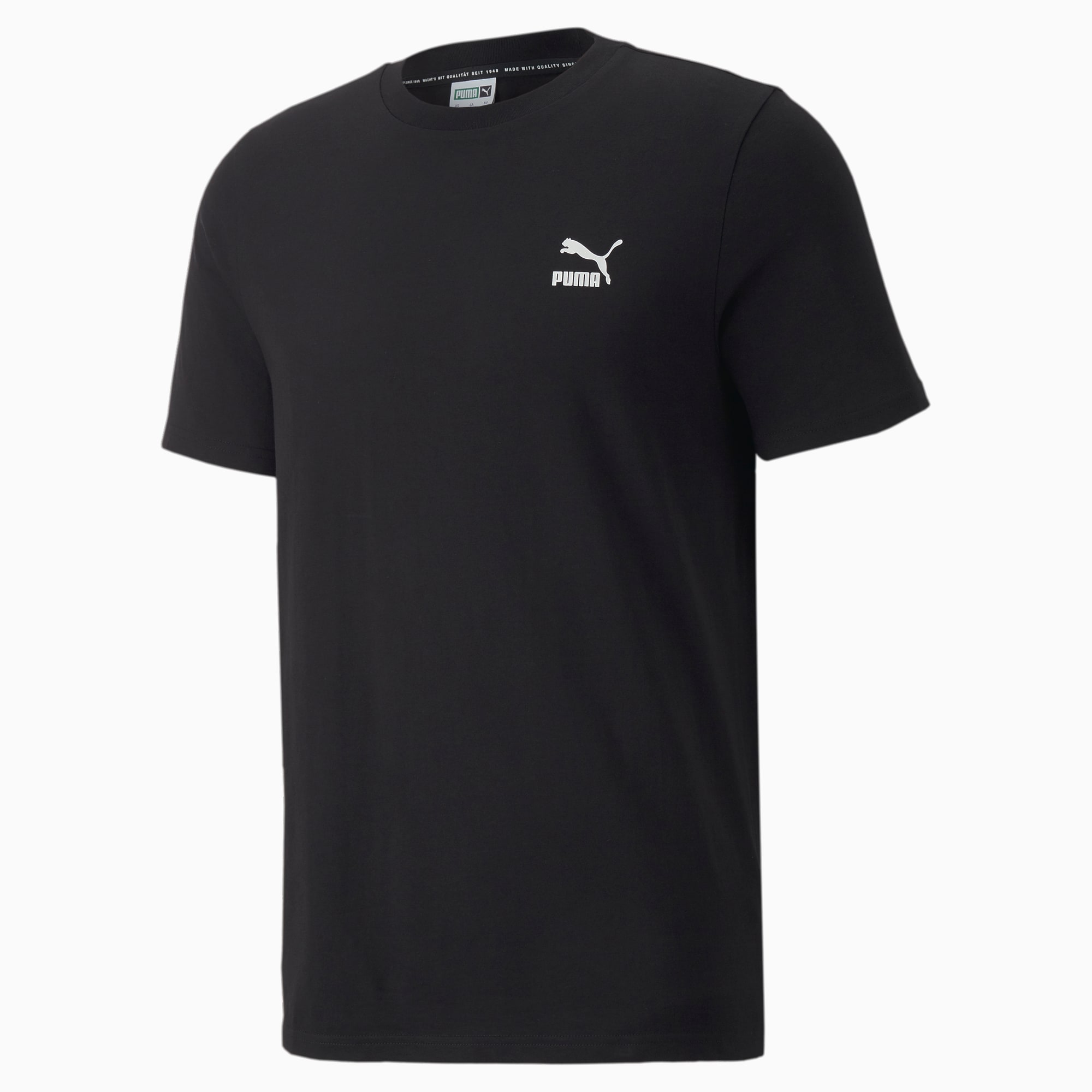 PUMA Classic Small Logo T-Shirt Herren, Schwarz, Größe: S, Kleidung