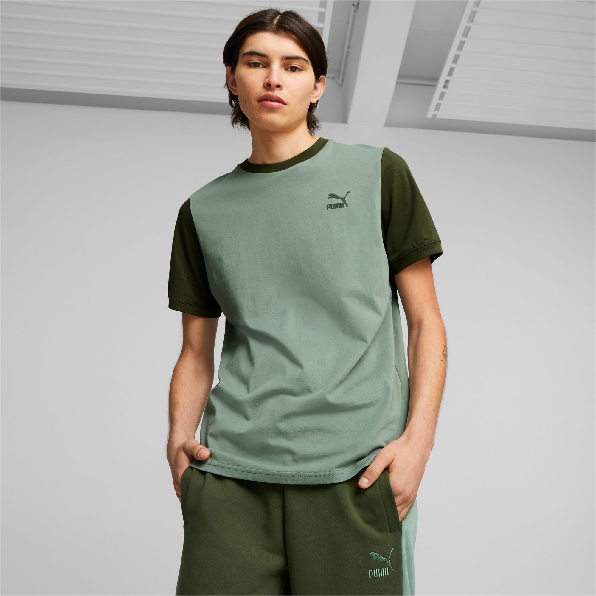 PUMA Classics Block T-Shirt Herren, Mehrfarbig, Größe: 4XL, Kleidung