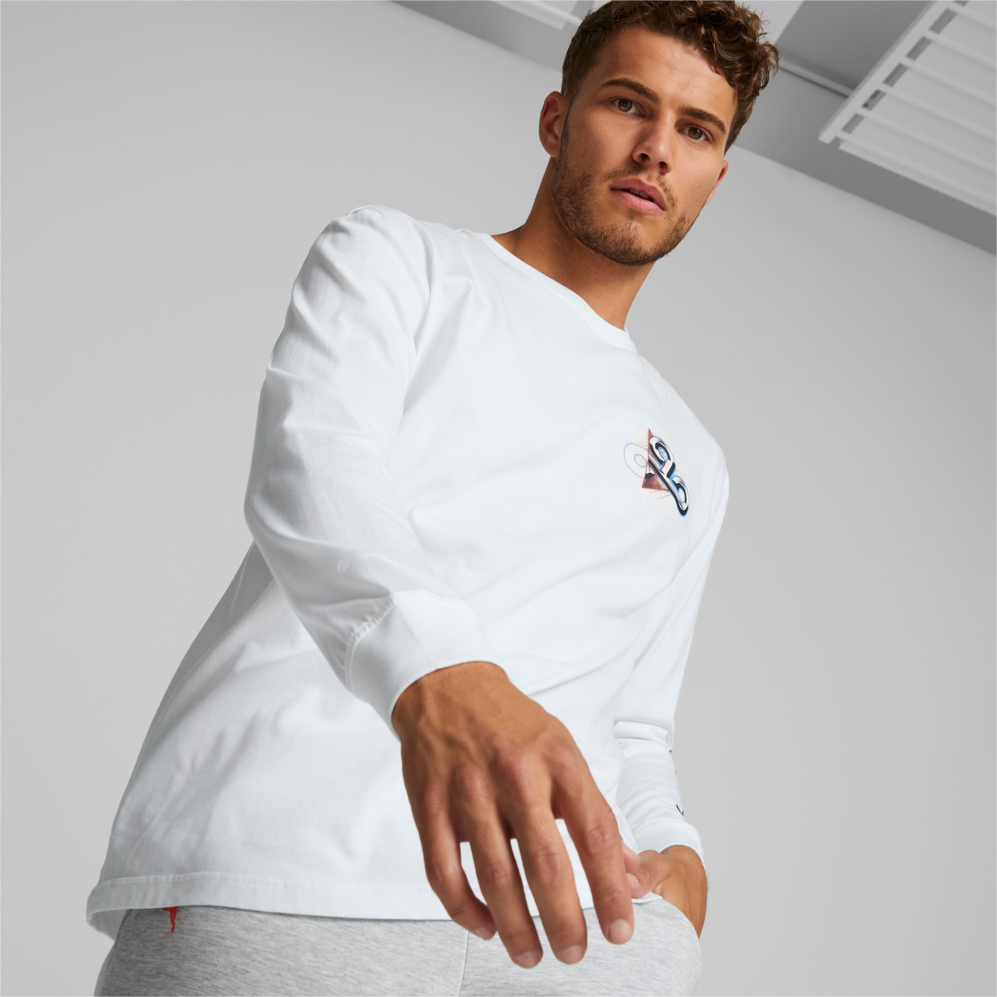 PUMA Chemise à manches longues Cloud9 Esports Homme, Blanc, Taille XL, Vêtements