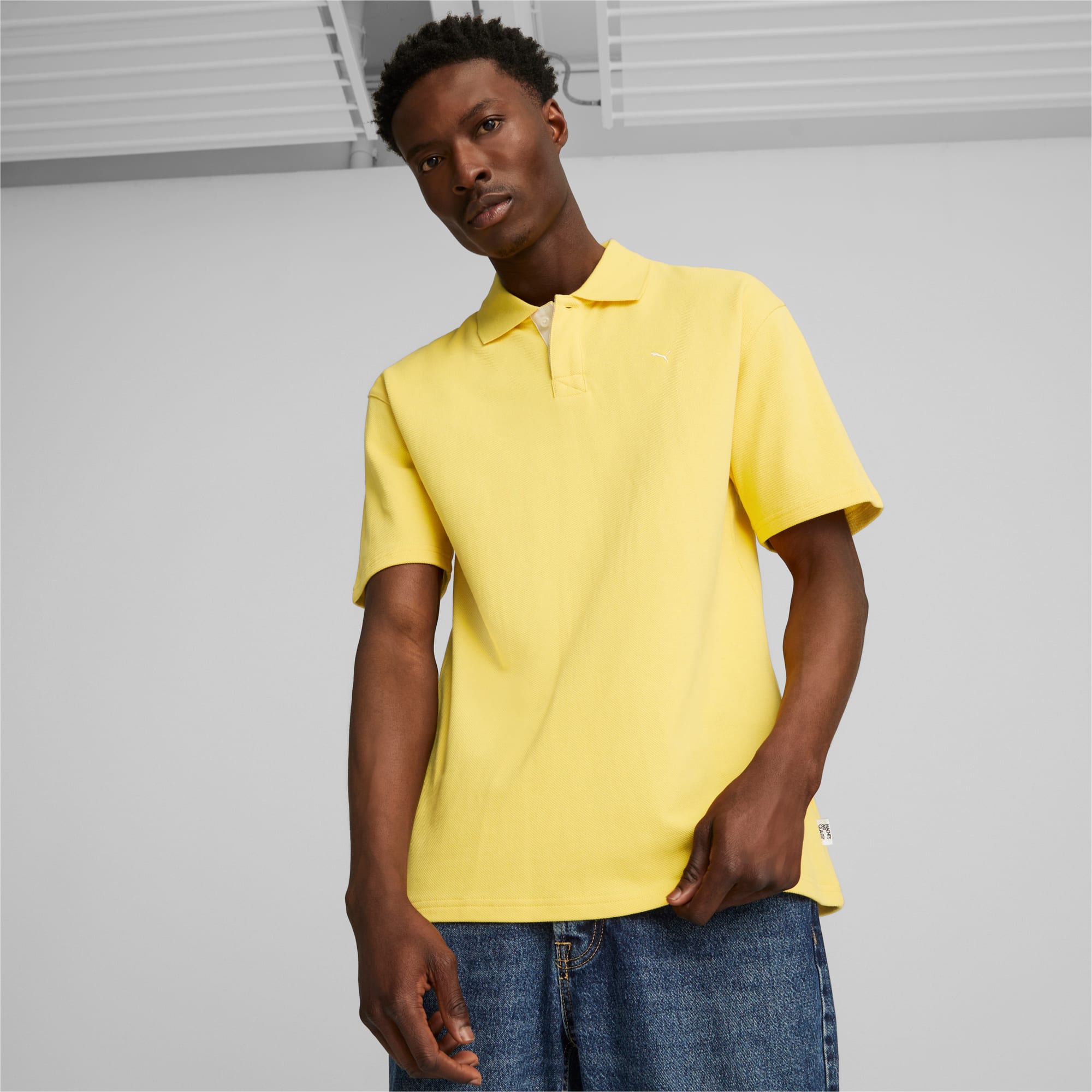 Men's PUMA Mmq Polo Shirt, Mustard Seed, Size XXS, Clothing