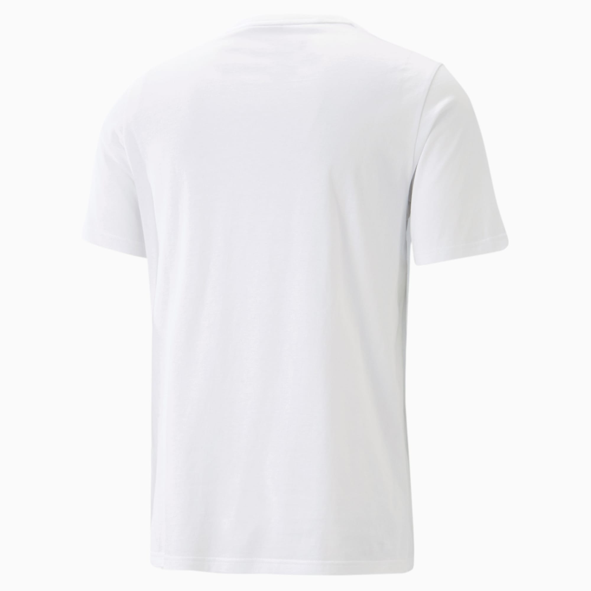 PUMA Classics Logo T-shirt voor Heren, Wit/Grijs