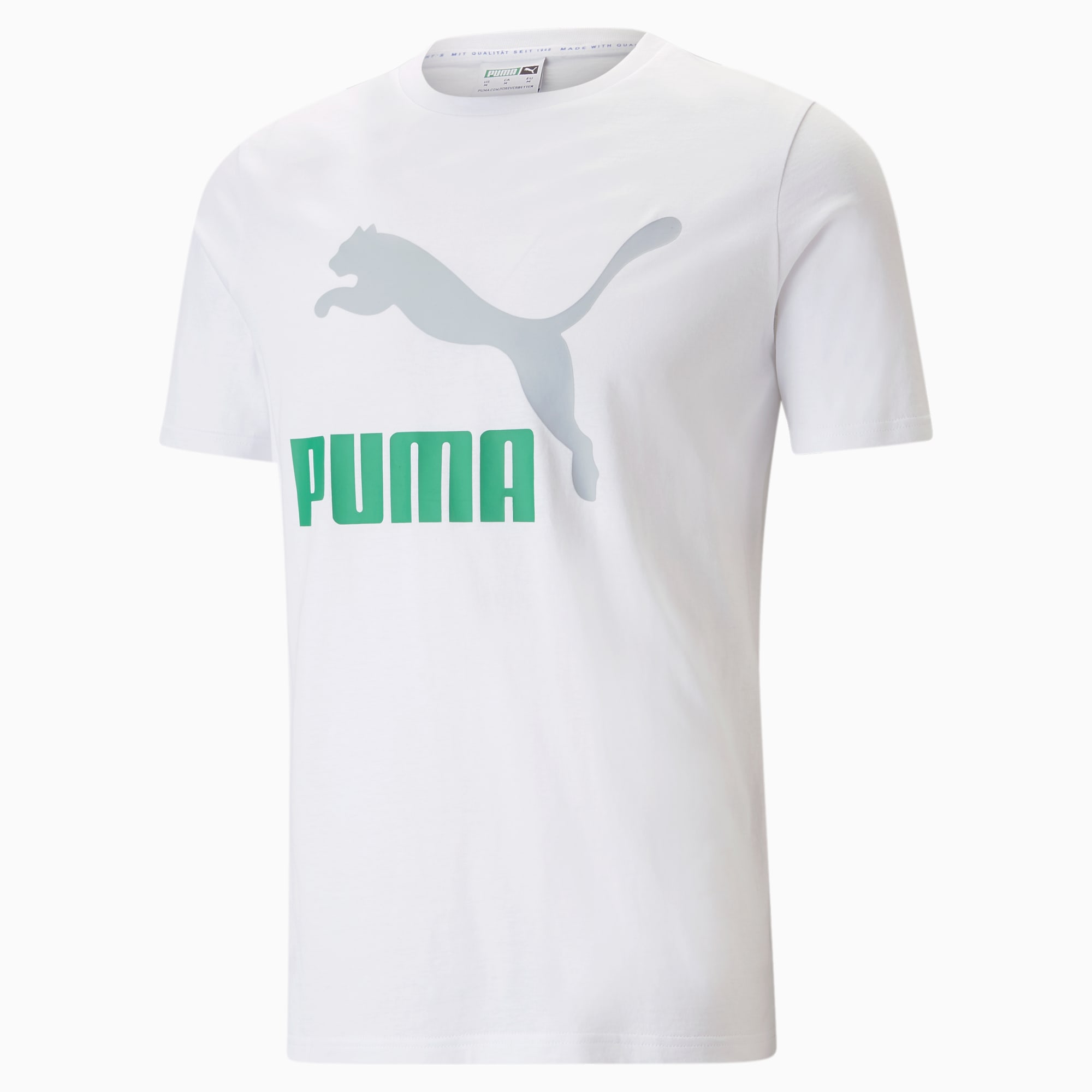 PUMA Męska Koszulka Classics Logo, Biały