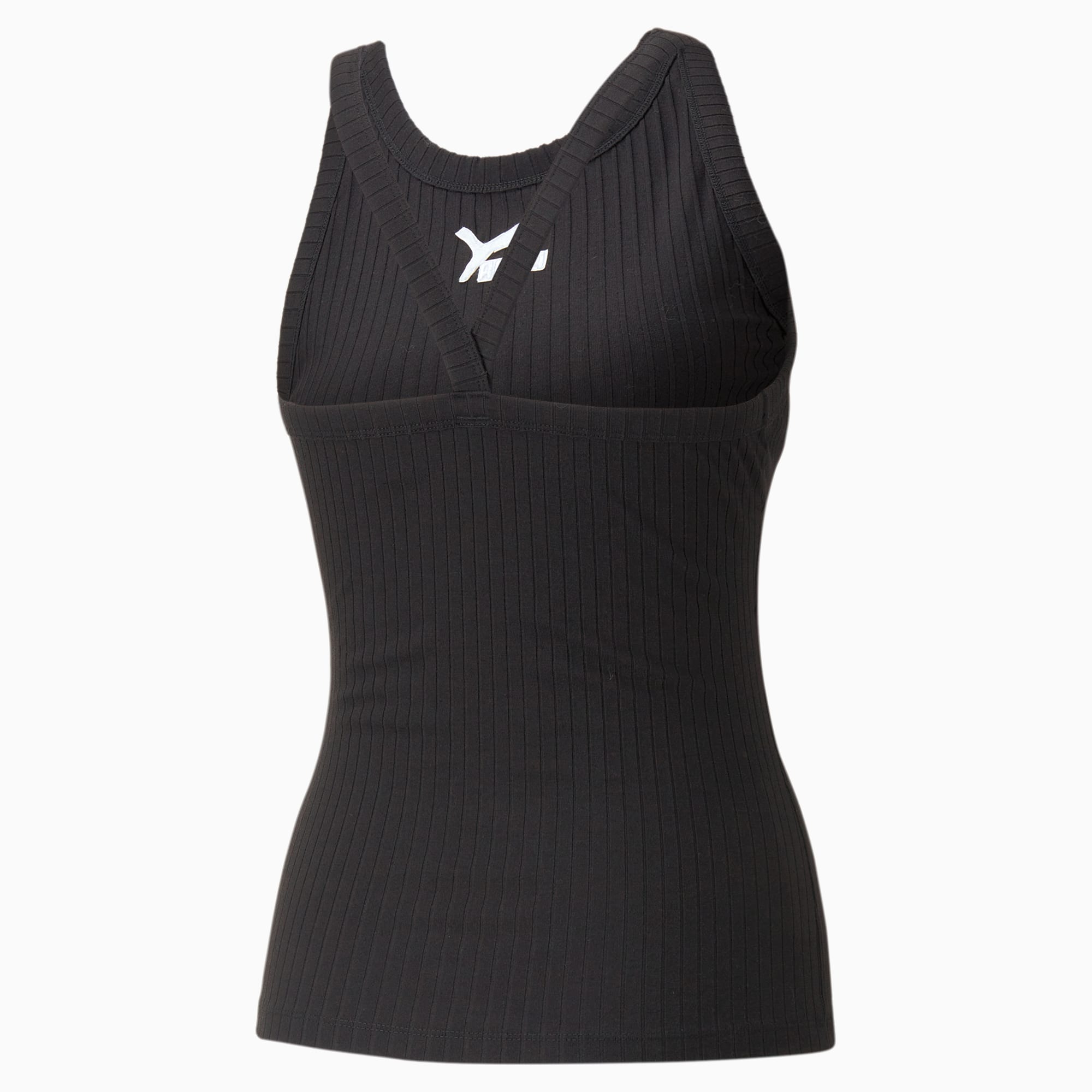 PUMA Classics Geribde Tanktop Voor Dames, Zwart