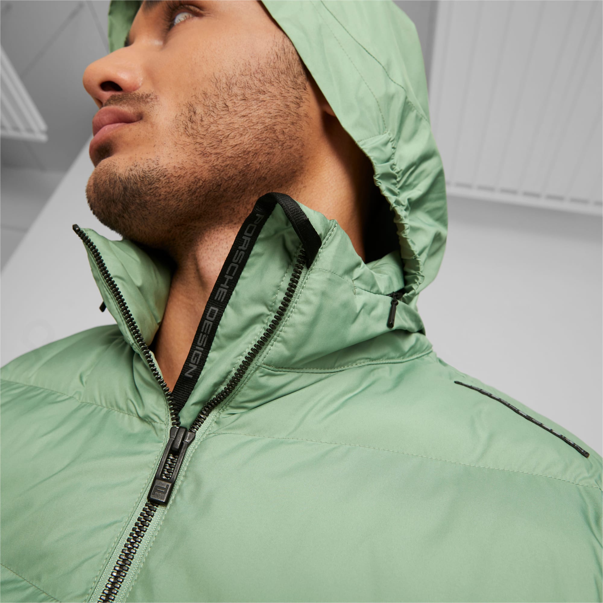 PUMA Porsche Design Light Packable Vest Men Men's Jacket, Dusty Green, Size L, Clothing