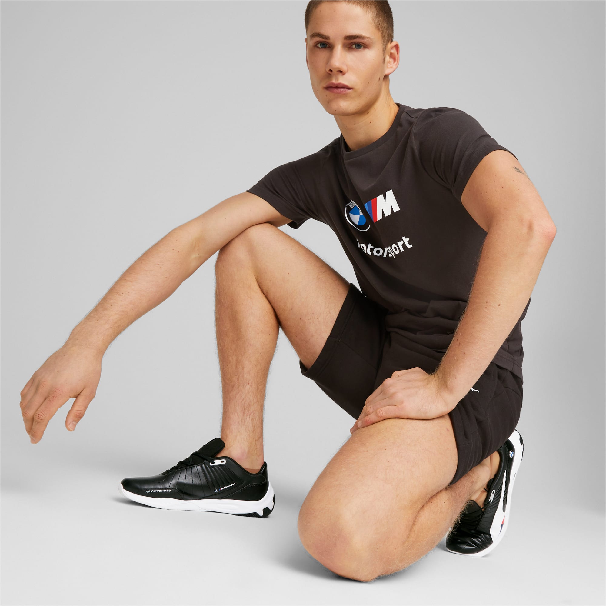 PUMA BMW M Motorsport Ess Logo T-Shirt Men, Black, Size S, Clothing