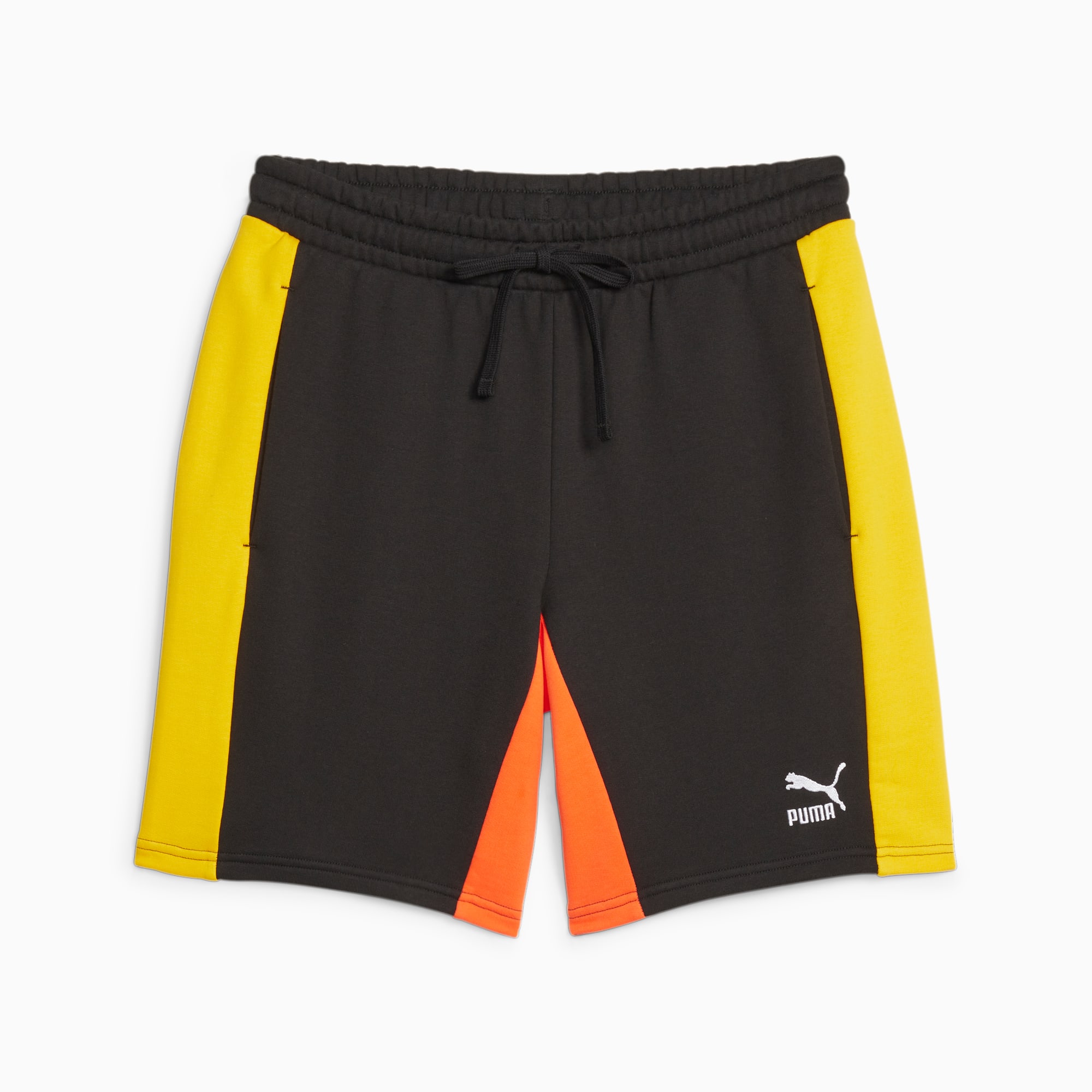 PUMA Classics Block 8 Shorts Men, Black/Hot Heat, Size XS, Clothing