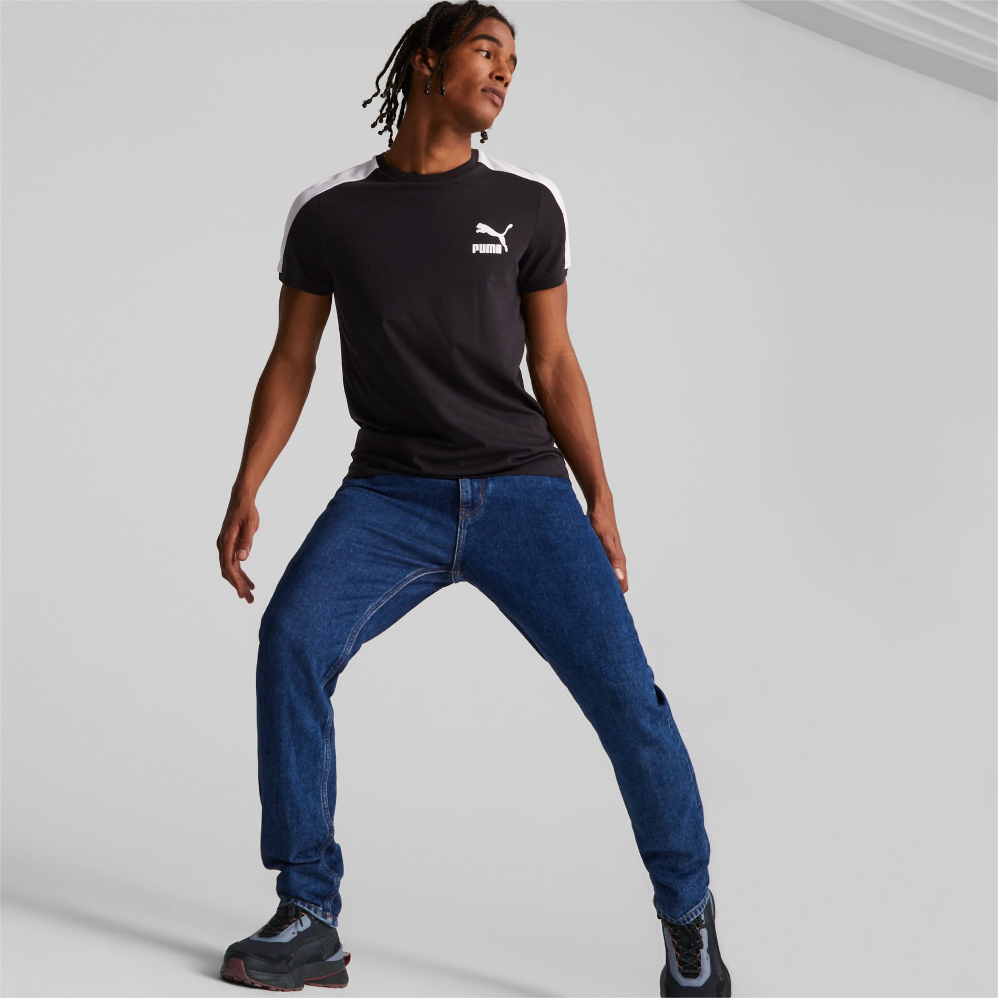 PUMA T7 Iconic T-Shirt Men, Black, Size M, Clothing