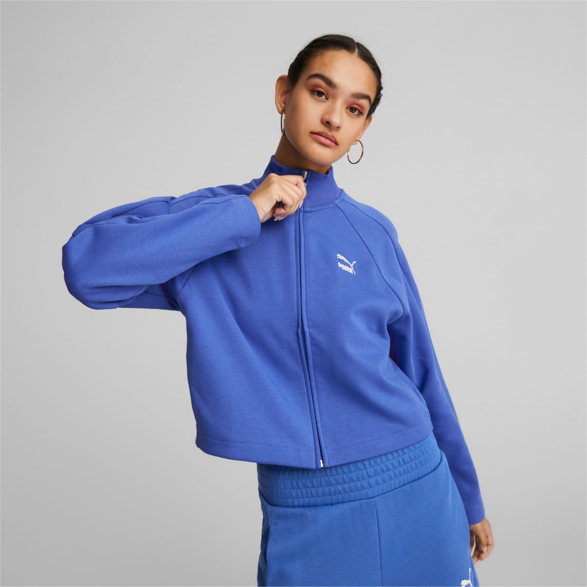 PUMA T7 Track Jacket Women, Royal Blue, Size L, Clothing