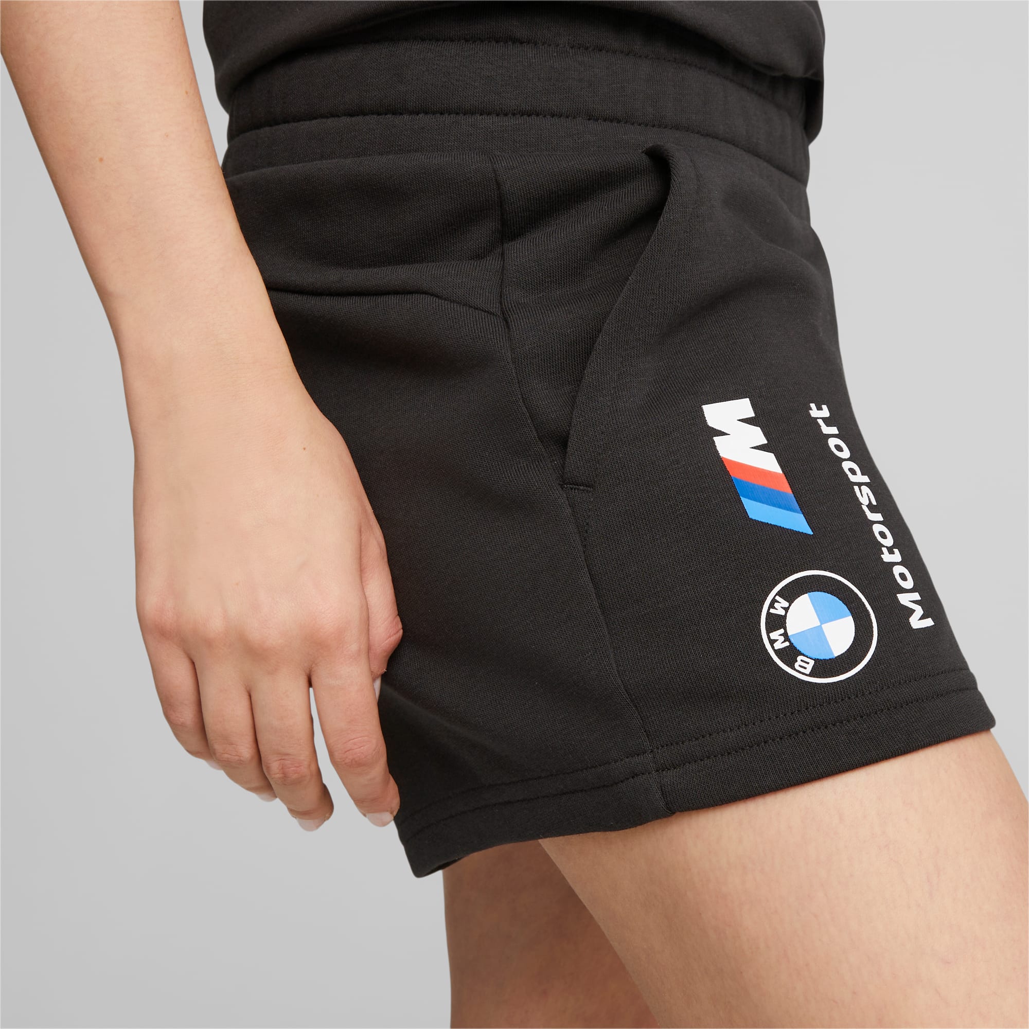 PUMA BMW M Motorsport Ess 4 Shorts Women, Black, Size M, Clothing