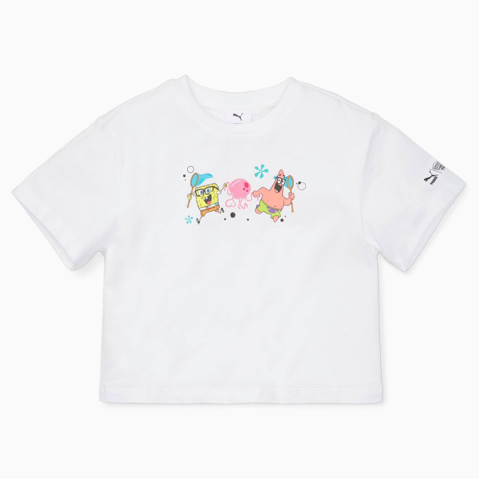 PUMA X SPONGEBOB T-Shirt Kinder, Weiß, Größe: 11-12Y, Kleidung