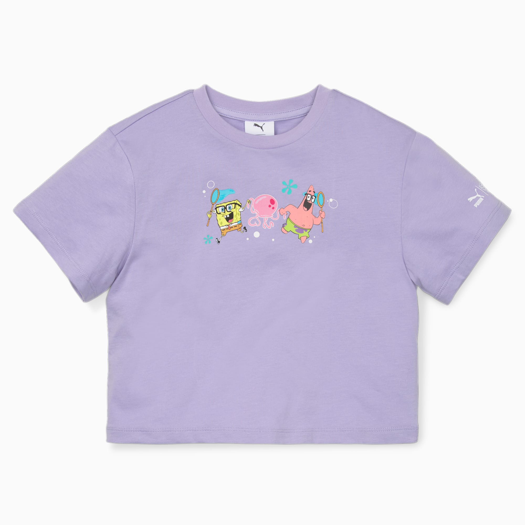 PUMA X SPONGEBOB T-Shirt Kinder, Lila, Größe: 4-5Y, Kleidung
