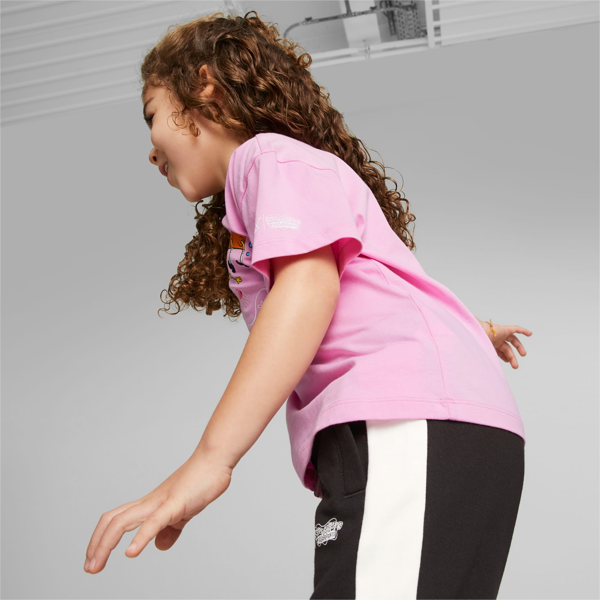 PUMA X SPONGEBOB T-Shirt Kinder, Rosa, Größe: 140, Kleidung