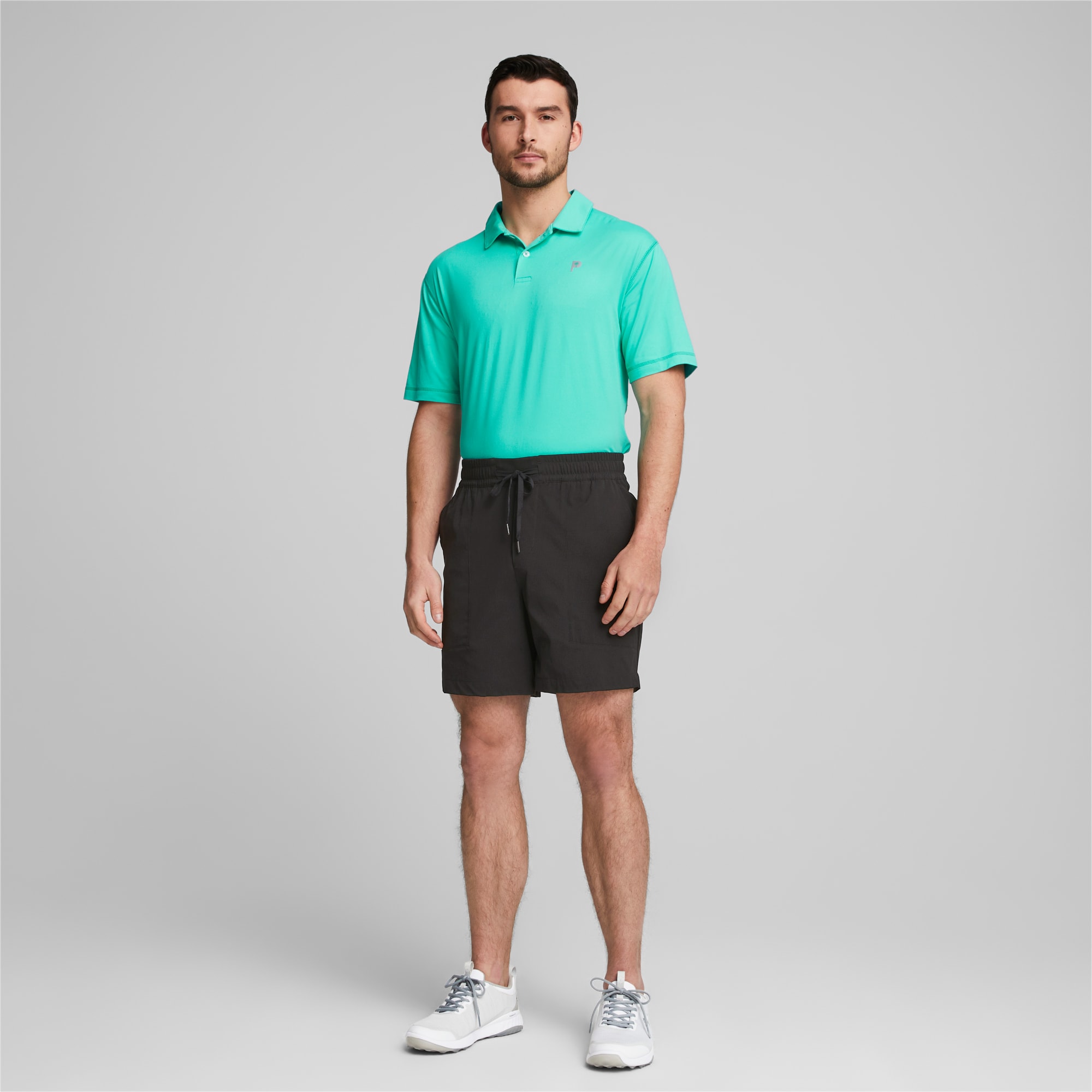 PUMA X PALM TREE CREW Vented Golf-Shorts Herren, Schwarz, Größe: S, Kleidung