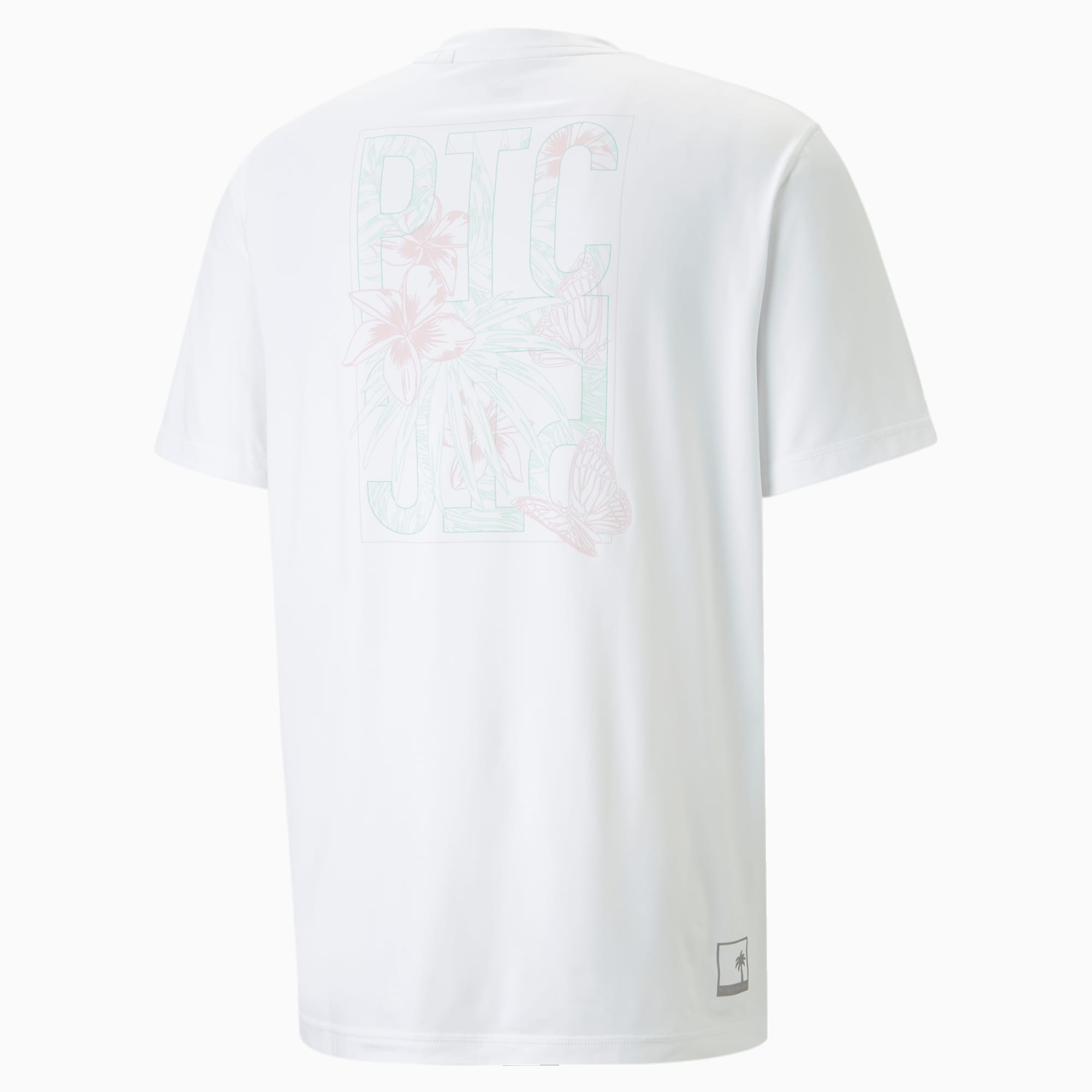 PUMA X Palm Tree Crew Paradise Golf-T-Shirt Männer Für Herren, Weiß, Größe: 3XL, Kleidung