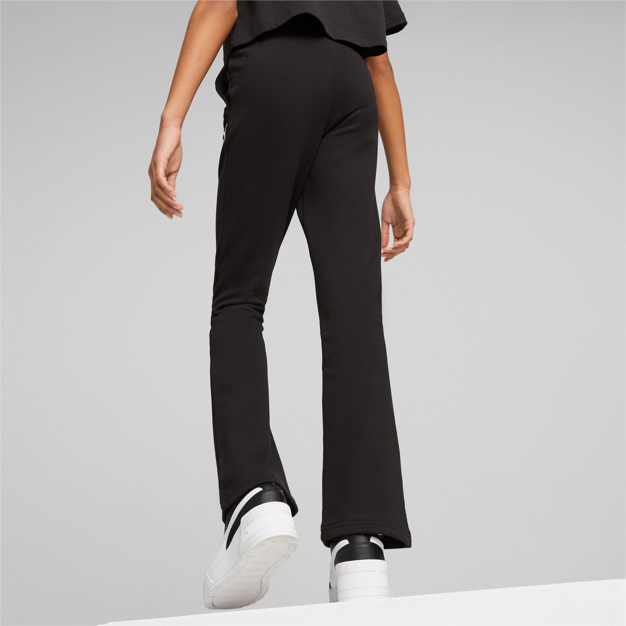 PUMA Classics Flared Pants Youth, Black, Size 104, Clothing